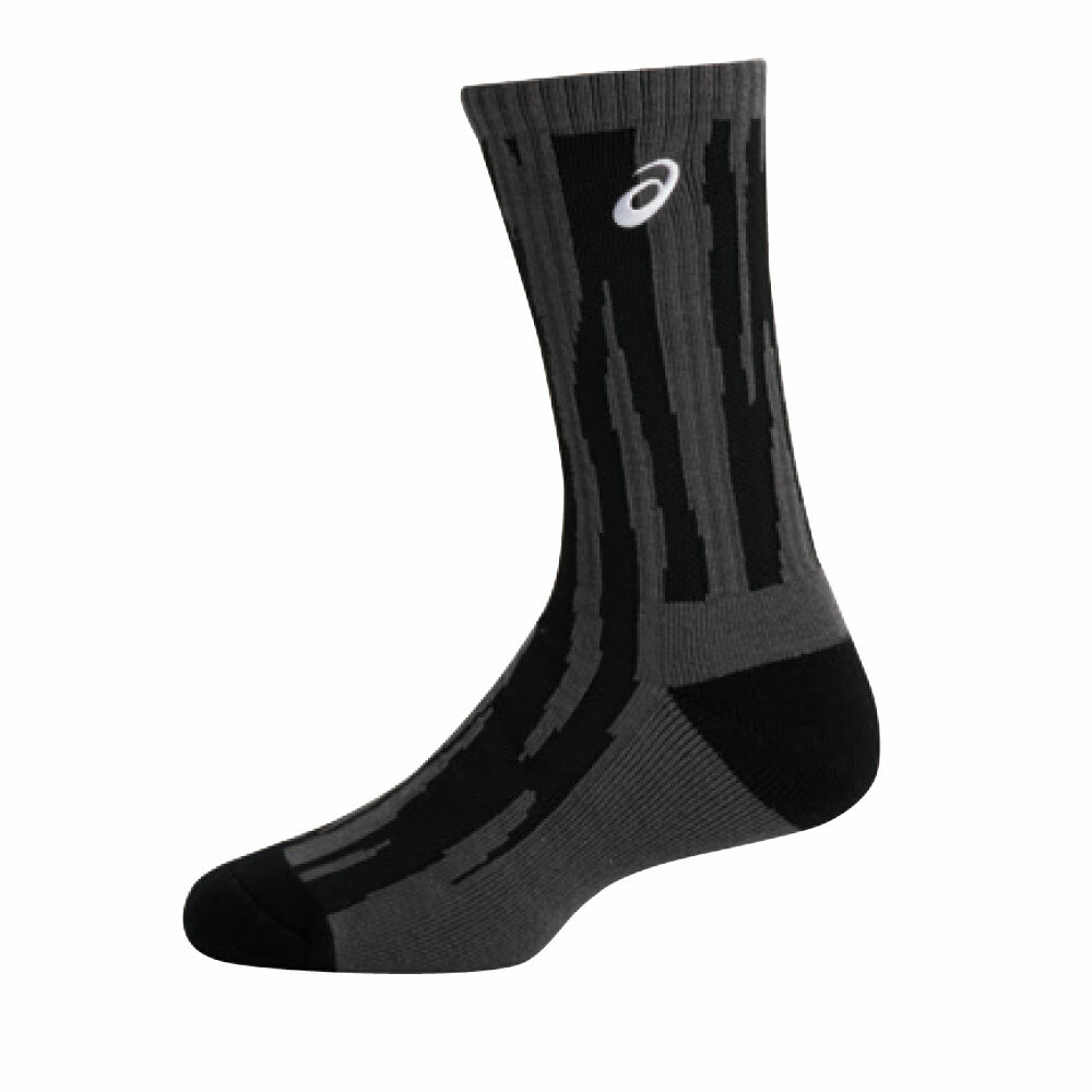 ASICS 中筒襪 黑灰色 3033C111-001