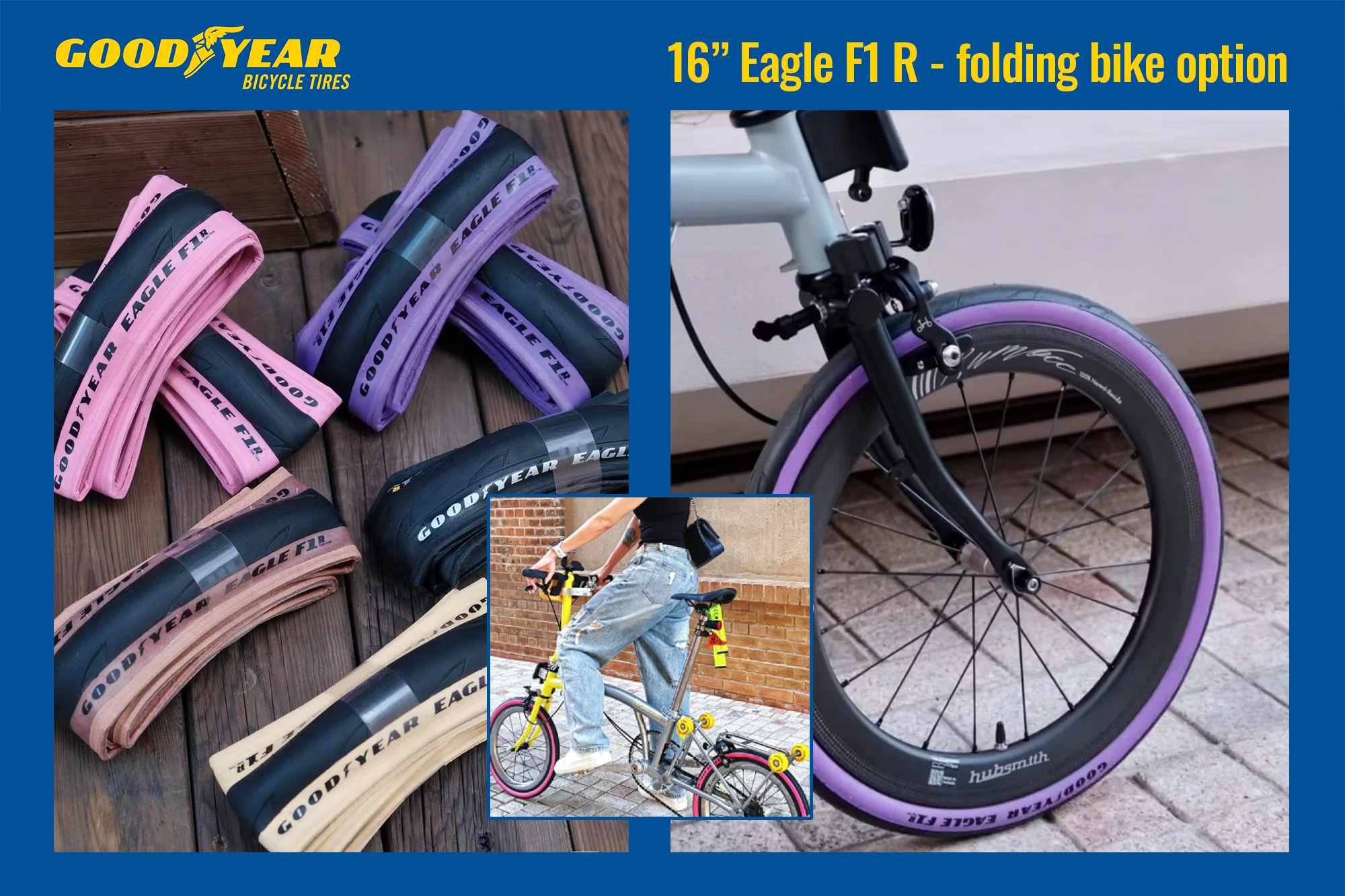 Goodyear Eagle F1 R 16x1.2 Tube Type Tire For Brompton