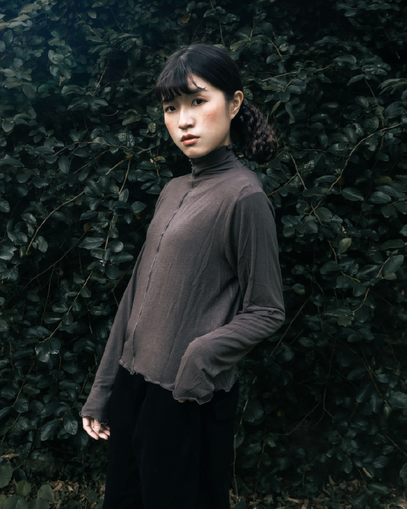 【 Kiki.co made 】 two way ruffle wire inner - dark gary