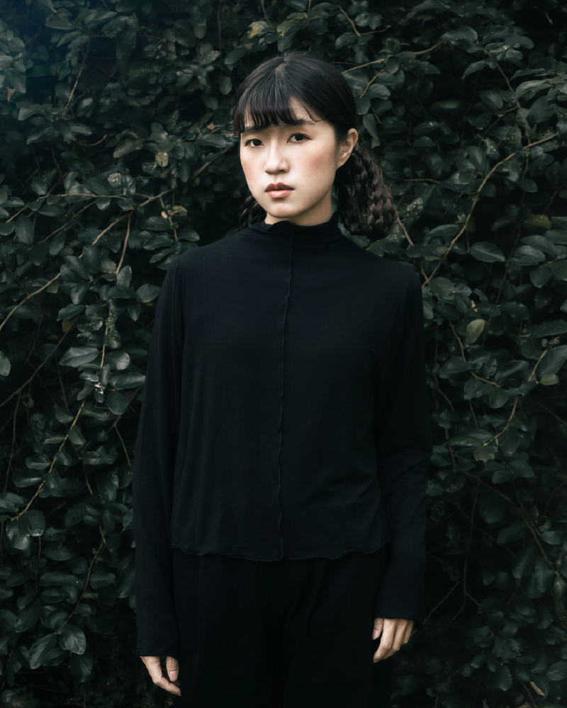【 Kiki.co made 】 two way ruffle wire inner - black