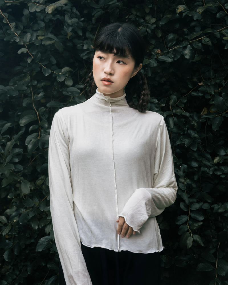 【 Kiki.co made 】 two way ruffle wire inner - white