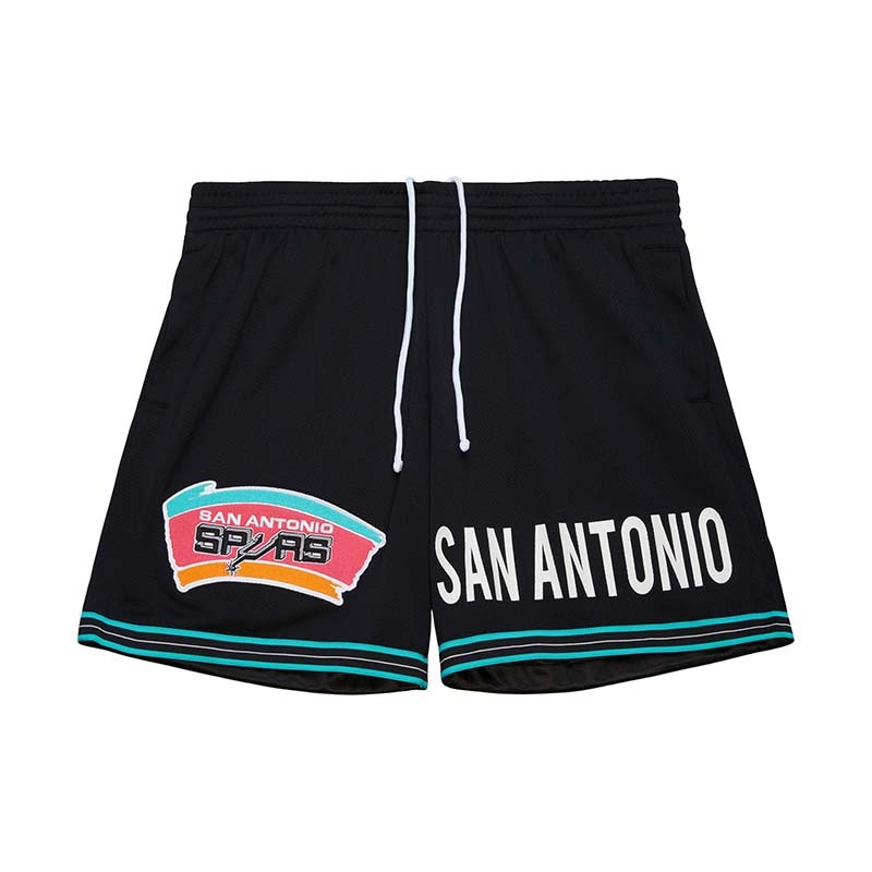 Mitchell & Ness ORIGINS 7IN MESH SHORTS VINTAGE LOGO SAS 球褲 黑 MN25ASH01SAS [台灣現貨]