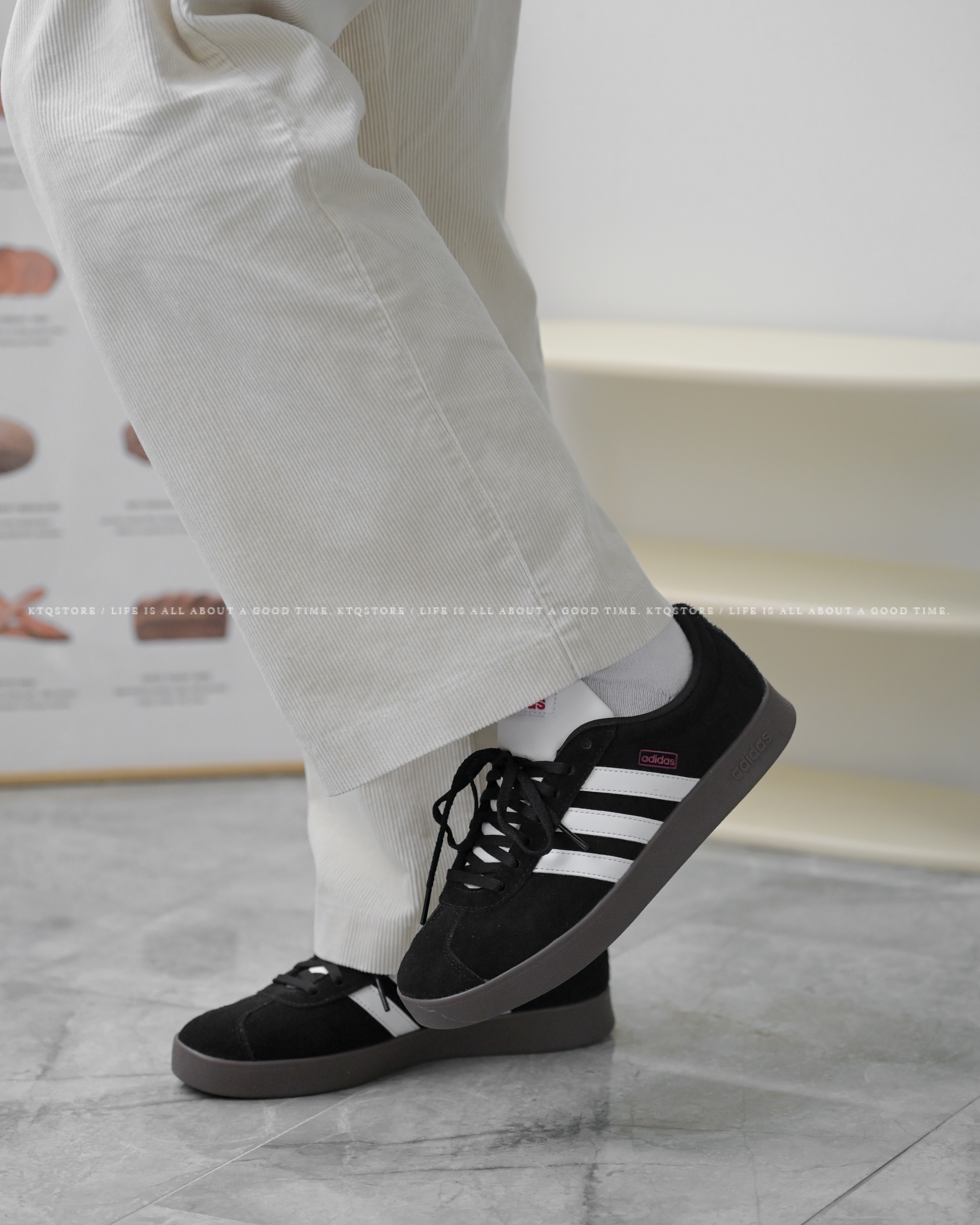 KTQ STORE ‧ Adidas Neo VL Court 復古麂皮黑白小Samba JS3004