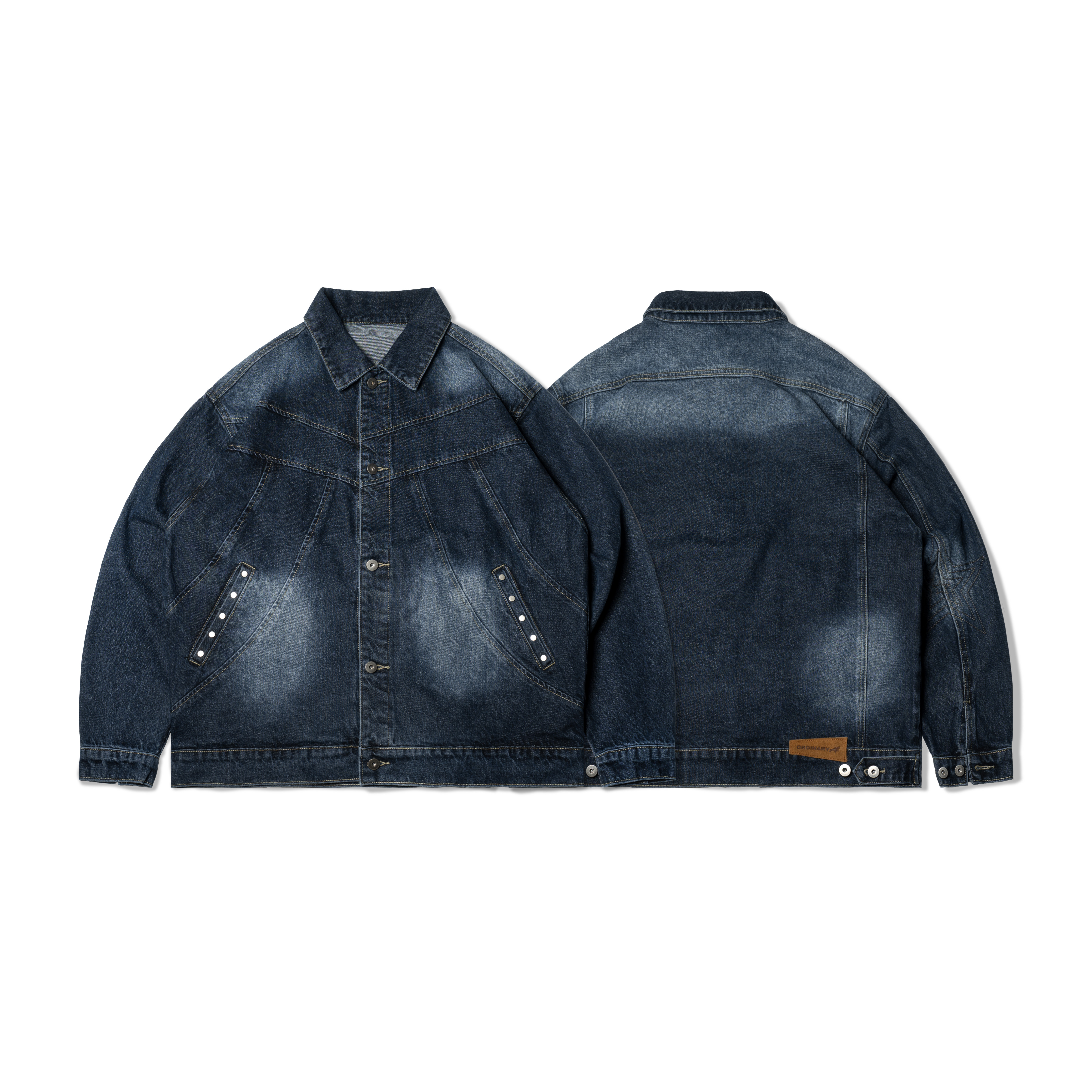 ORDINARY 不規則卯釘牛仔外套
