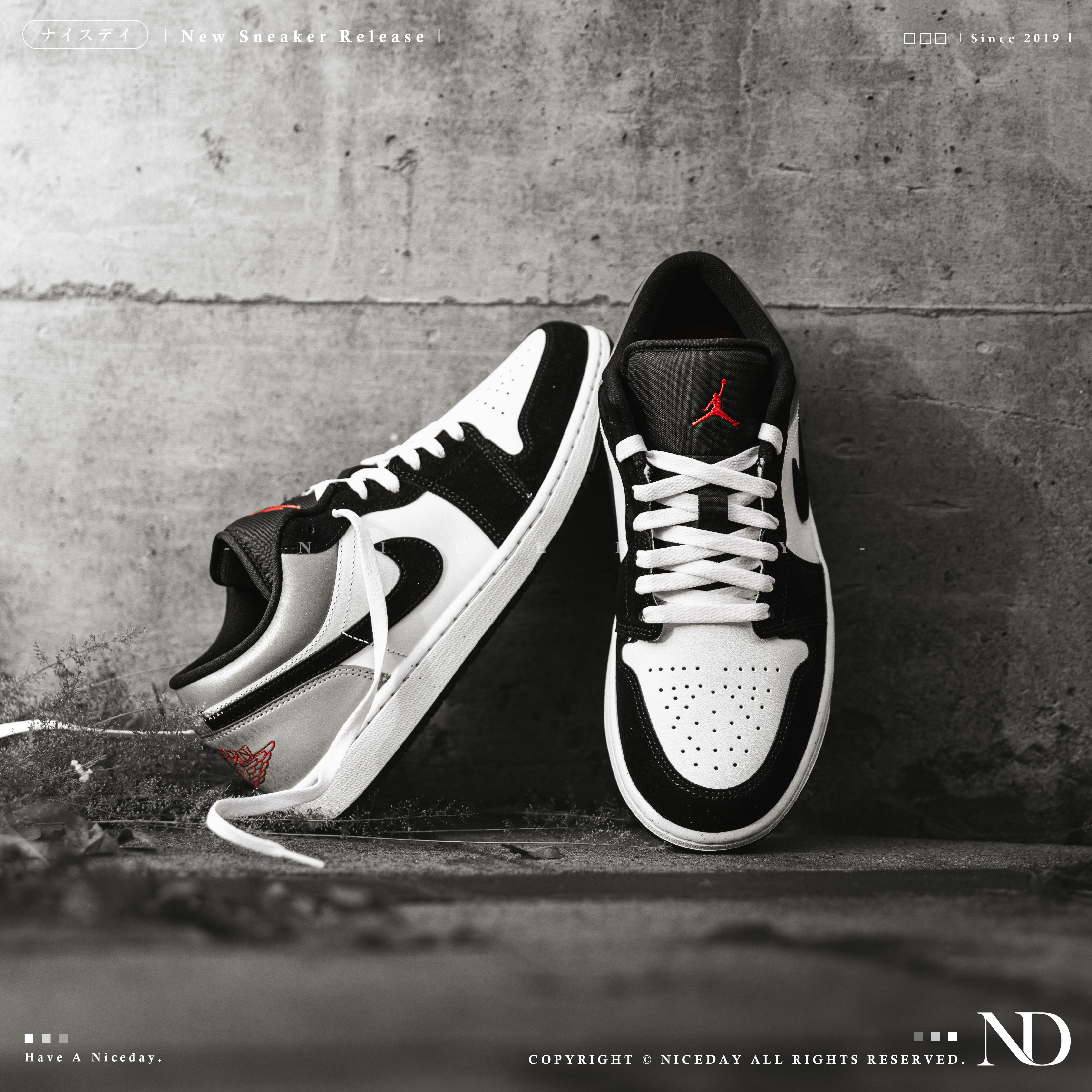 NICEDAY 現貨 Air Jordan 1 Low 幻影 灰煙 銀腳趾 灰 男款 HF3148-106