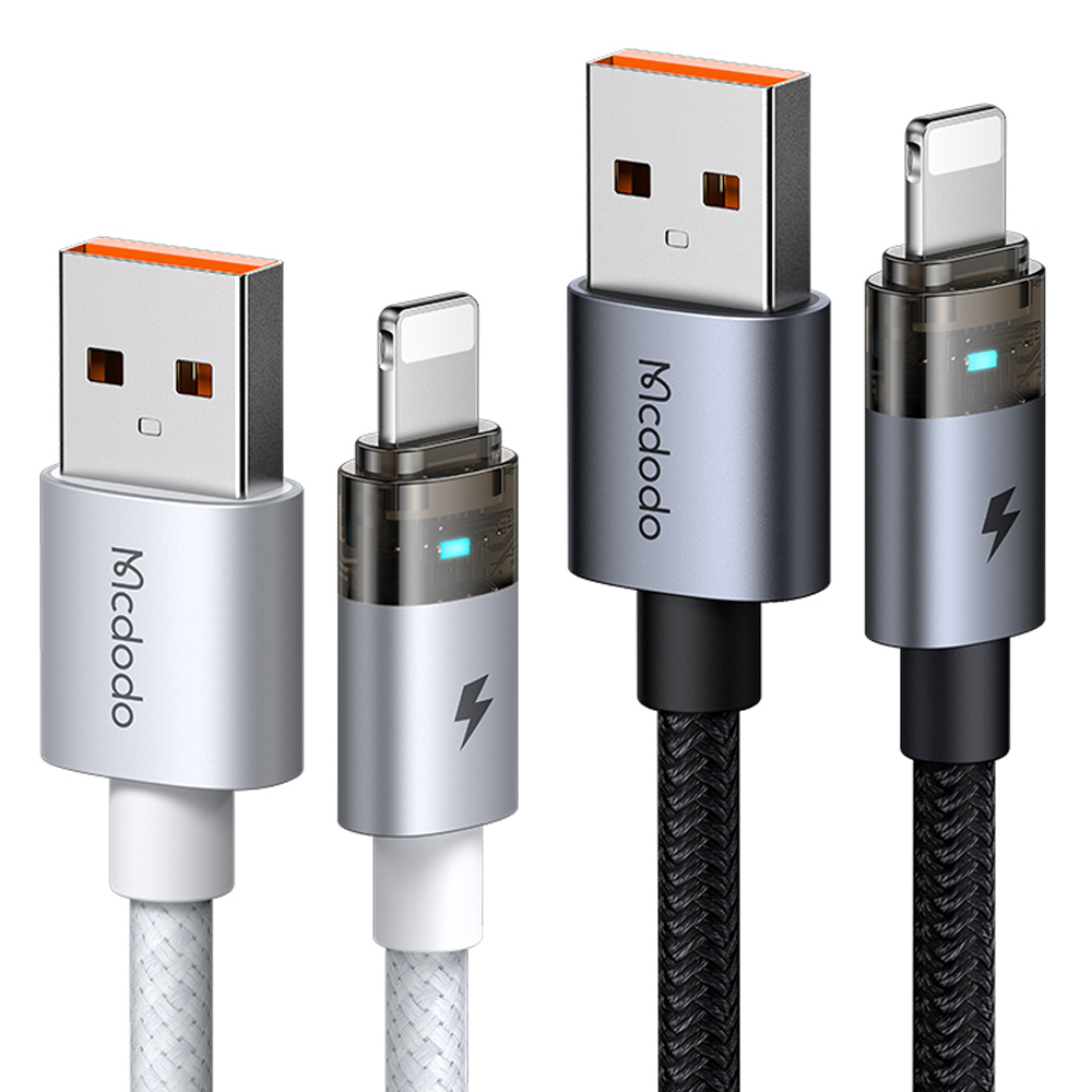 Mcdodo 麥多多 Lightning/iPhone充電線傳輸線快充線編織線 透亮 1.2M