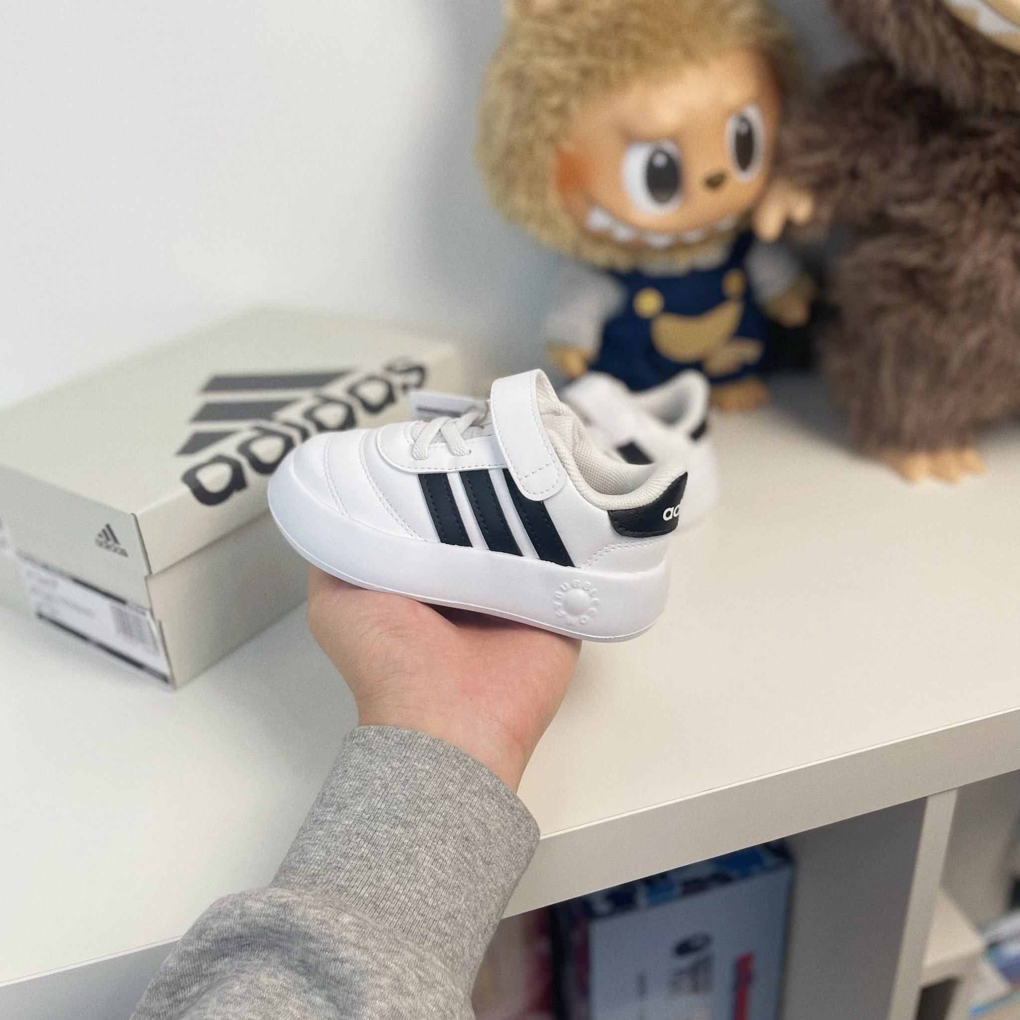 Adidas Breaknet Goal EL I 日本新款 白色 魔鬼氈 小童 童鞋 JS0692