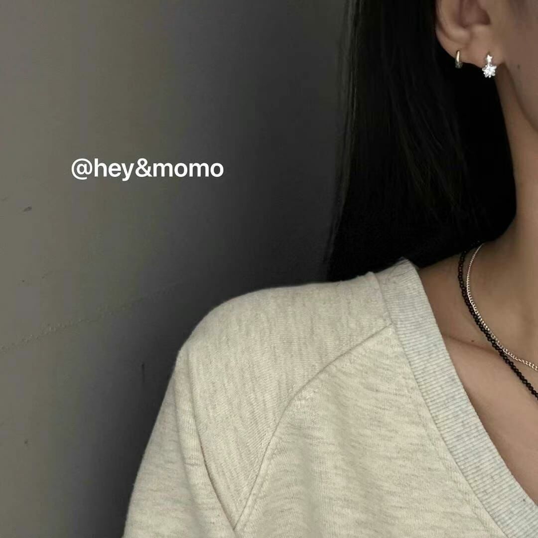 HM3426 ⚪️925 銀超閃施華洛水晶星星造型耳環