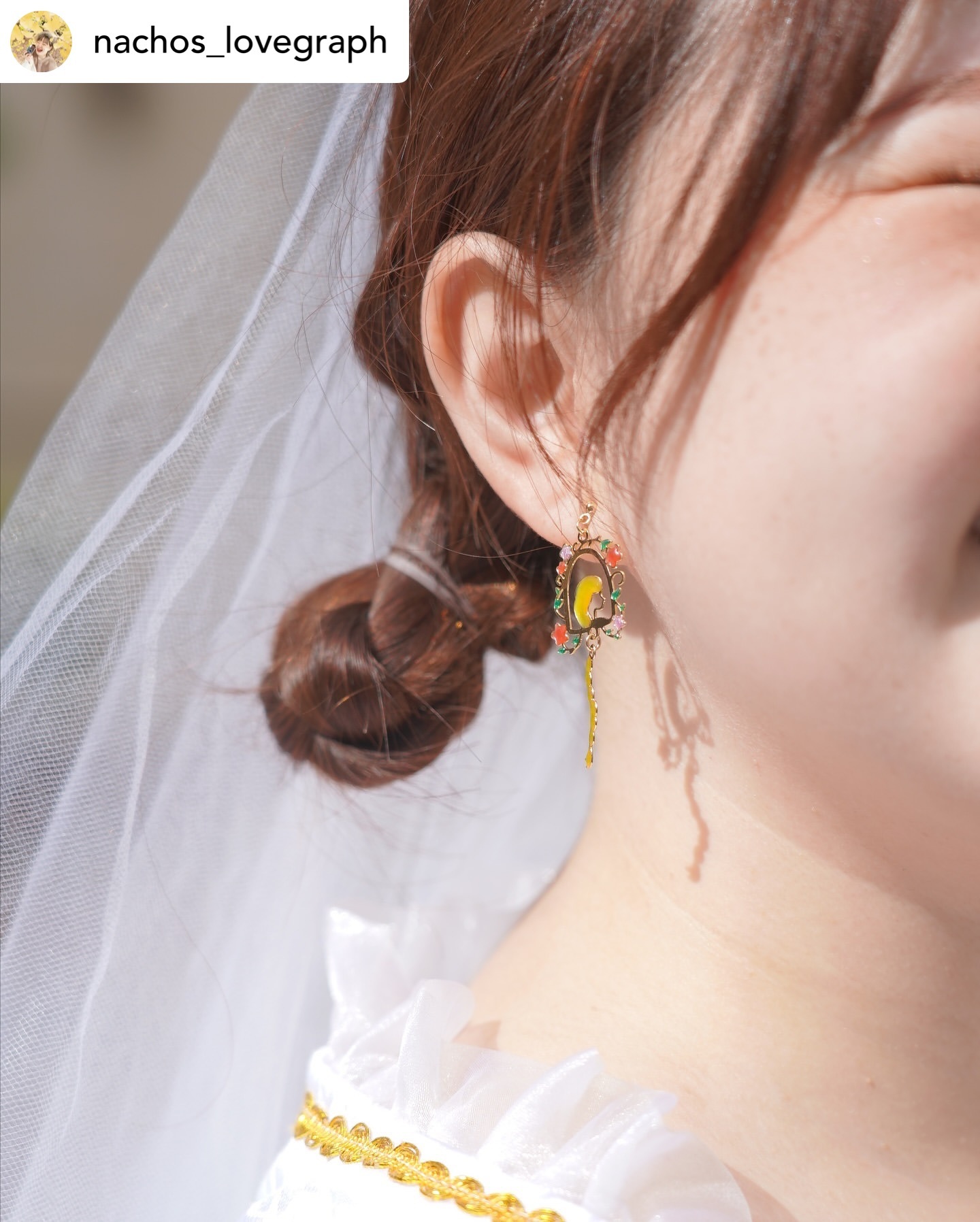 長髮公主耳環/戒指/胸針/頸鏈