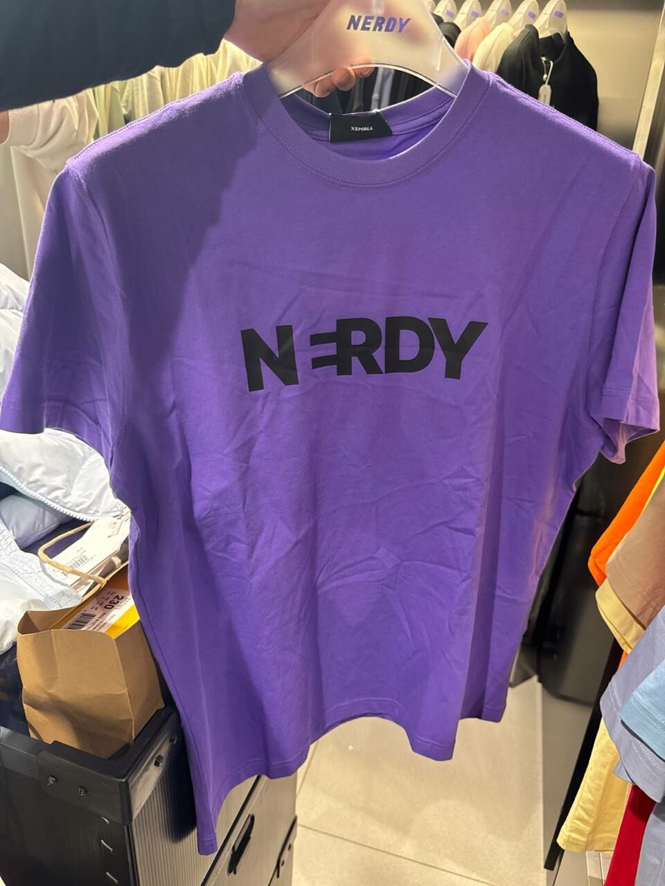 [K] NERDY BLENK BIG LOGO S/S T-SHIRT (24SS), PURPLE, PNEU24ST031703 (KN437)