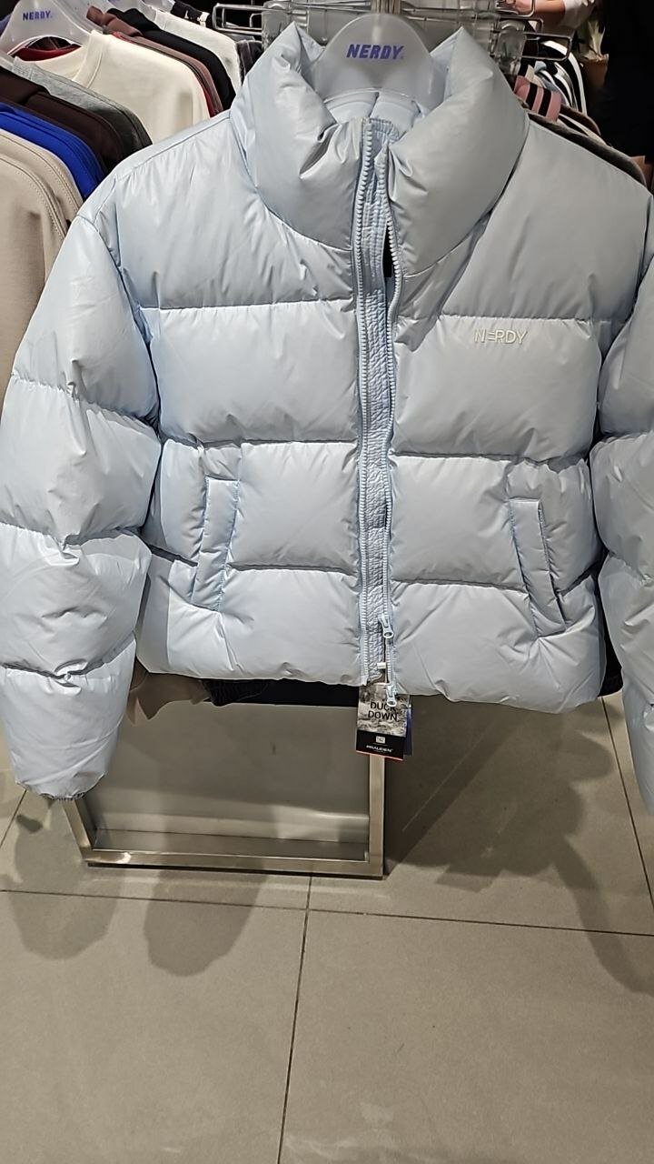 [K] NERDY W'S ESSENTIAL GLOSSY DOWN JACKET, SKY BLUE, PNEW24DJ041404 (KN450)
