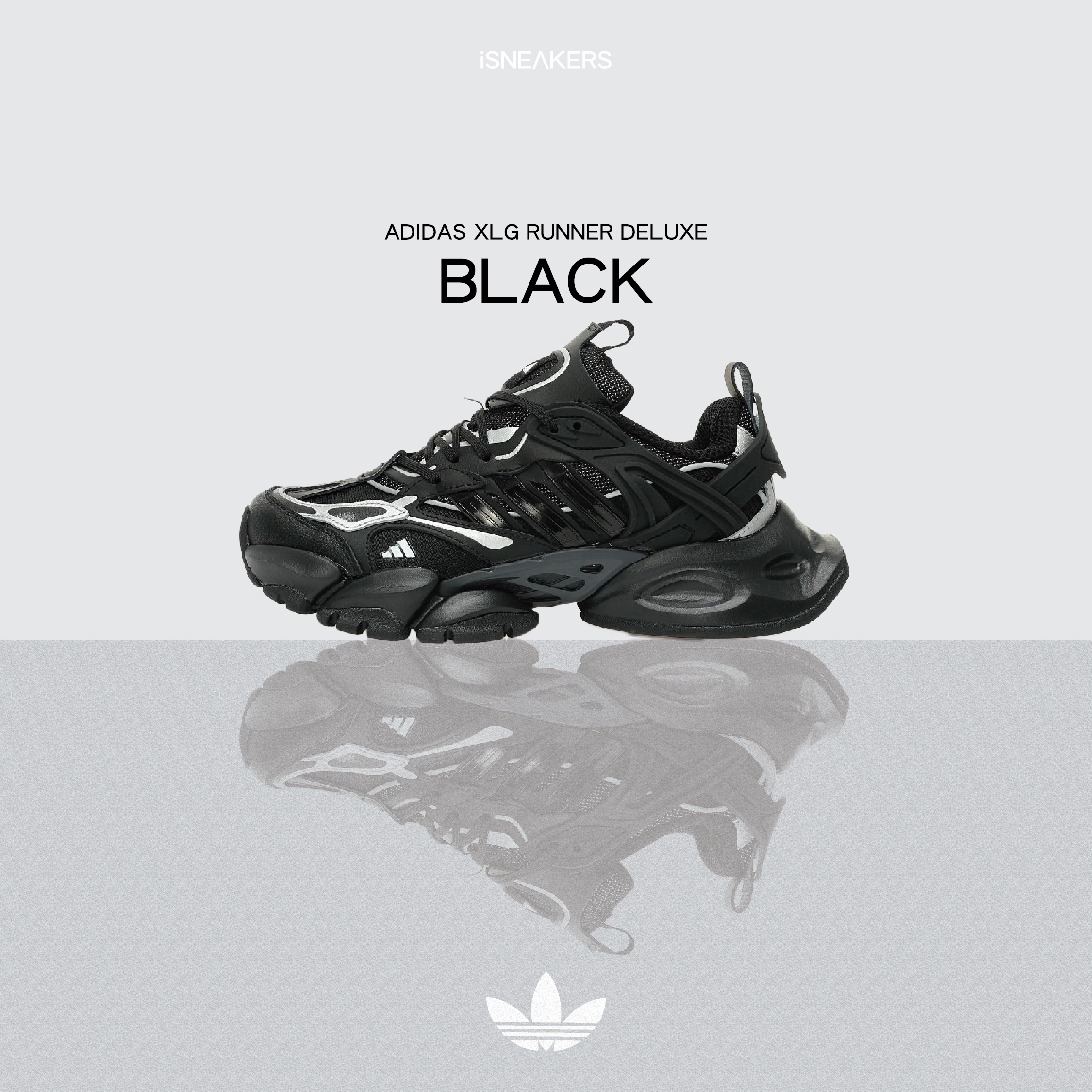 iSNEAKERS | Adidas XLG Runner Deluxe "Black" 黑魂 IH0070