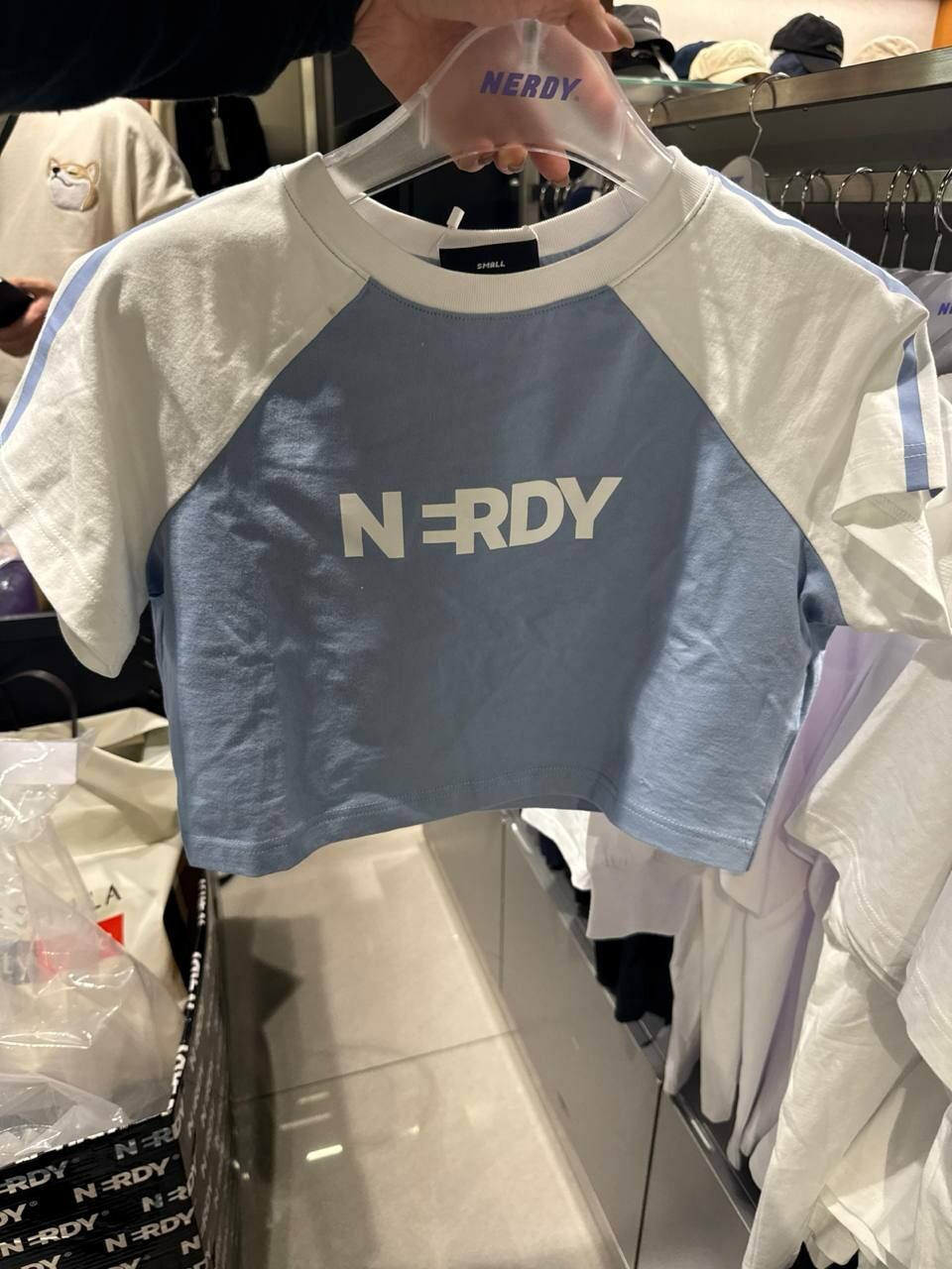 [K] NERDY W'S NY CROPPED S/S T-SHIRT (24SS), LIGHT BLUE, PNEU24ST245104 (KN463)
