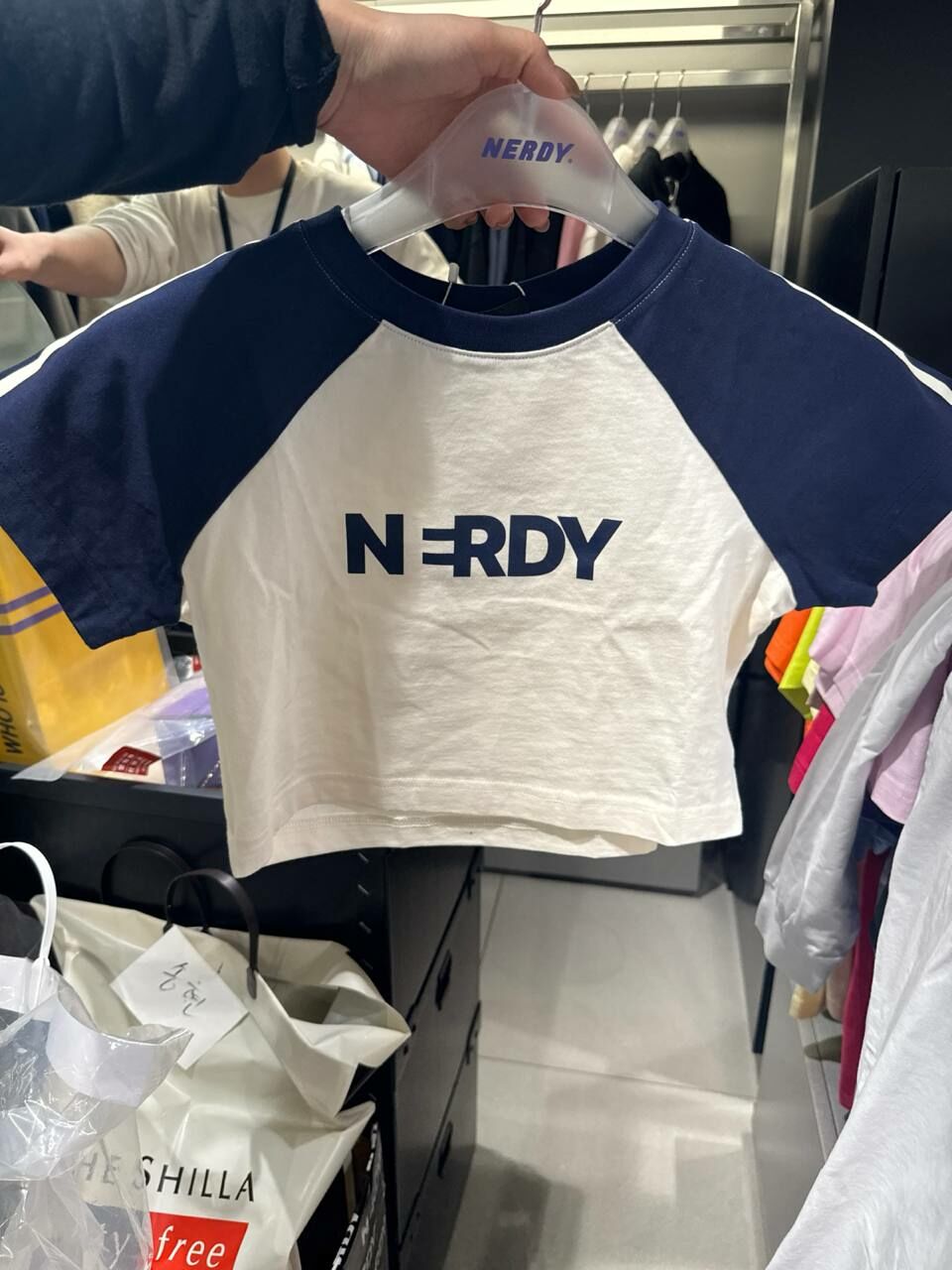 [K] NERDY W'S NY CROPPED S/S T-SHIRT (24SS), CREAM, PNEU24ST240203 (KN466)