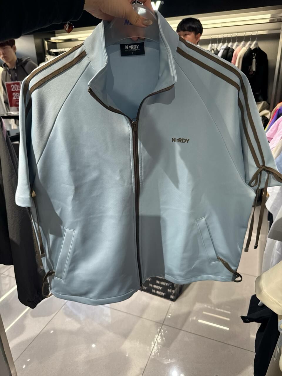 [K] NERDY WS RIBBON S/S TRACK TOP (25SS),LIGHT BLUE, PNES25TR055105 (KN475)