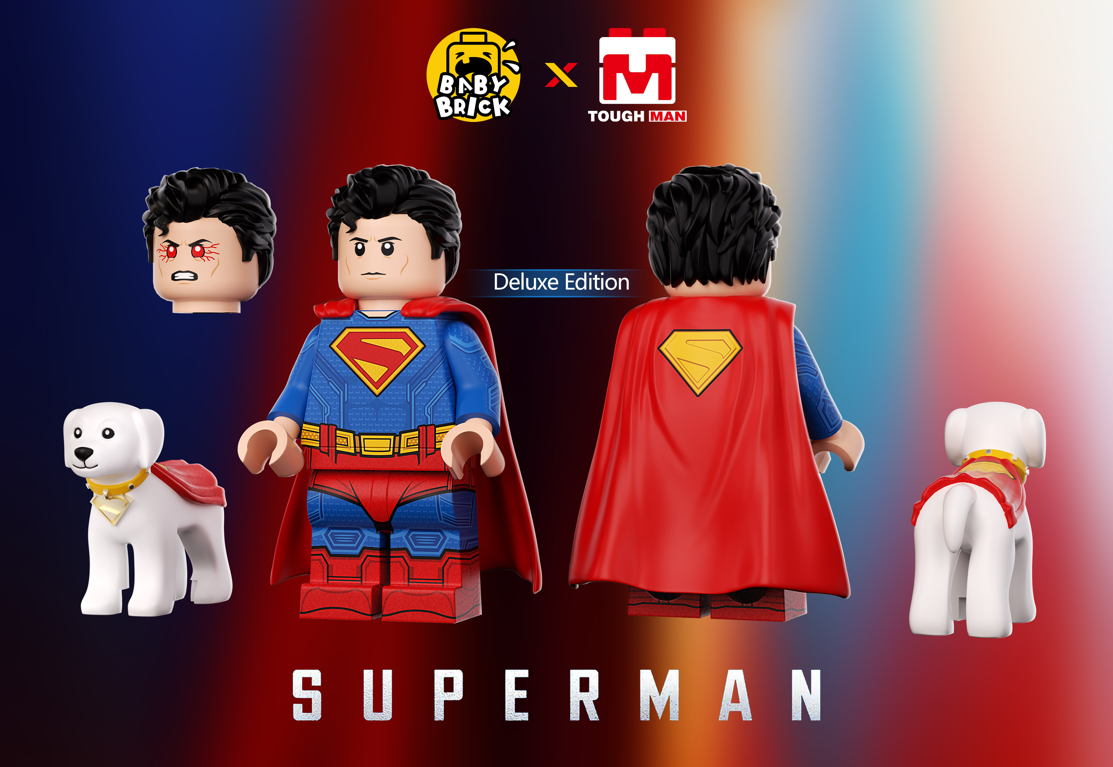 [Baby Brick x Tough Man][In Stock] Super Man [UVprinted]