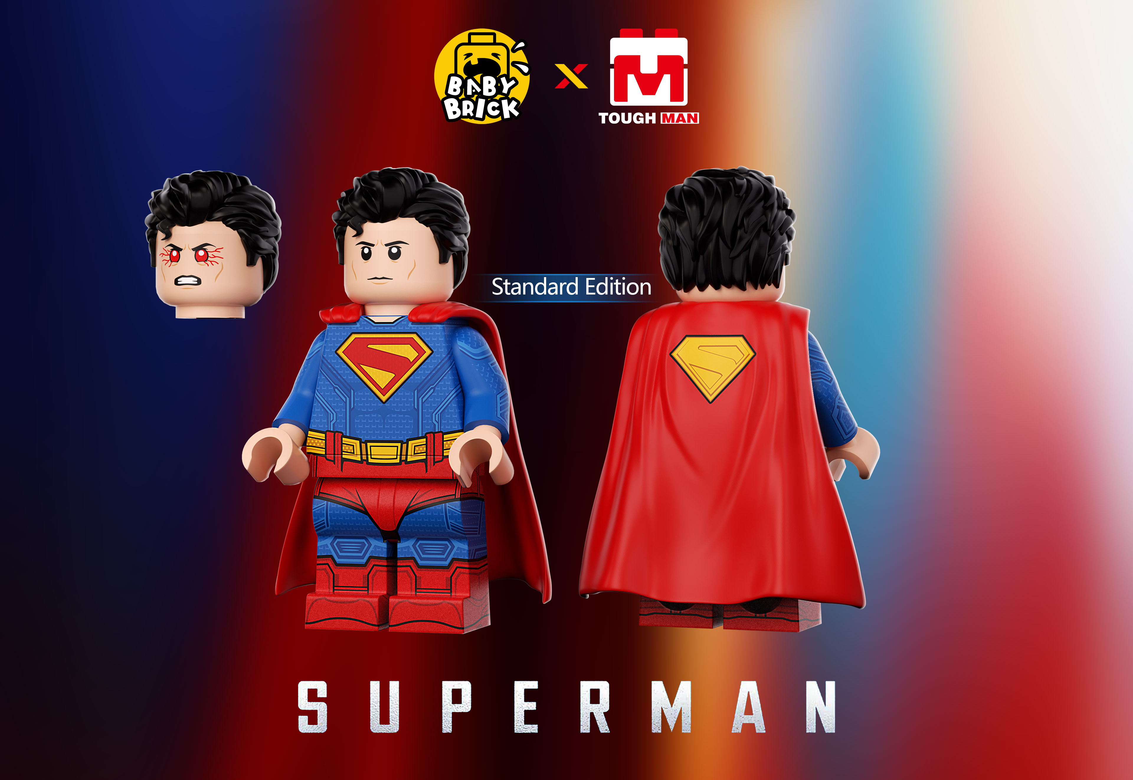 [Baby Brick x Tough Man][In Stock] Super Man [UVprinted]