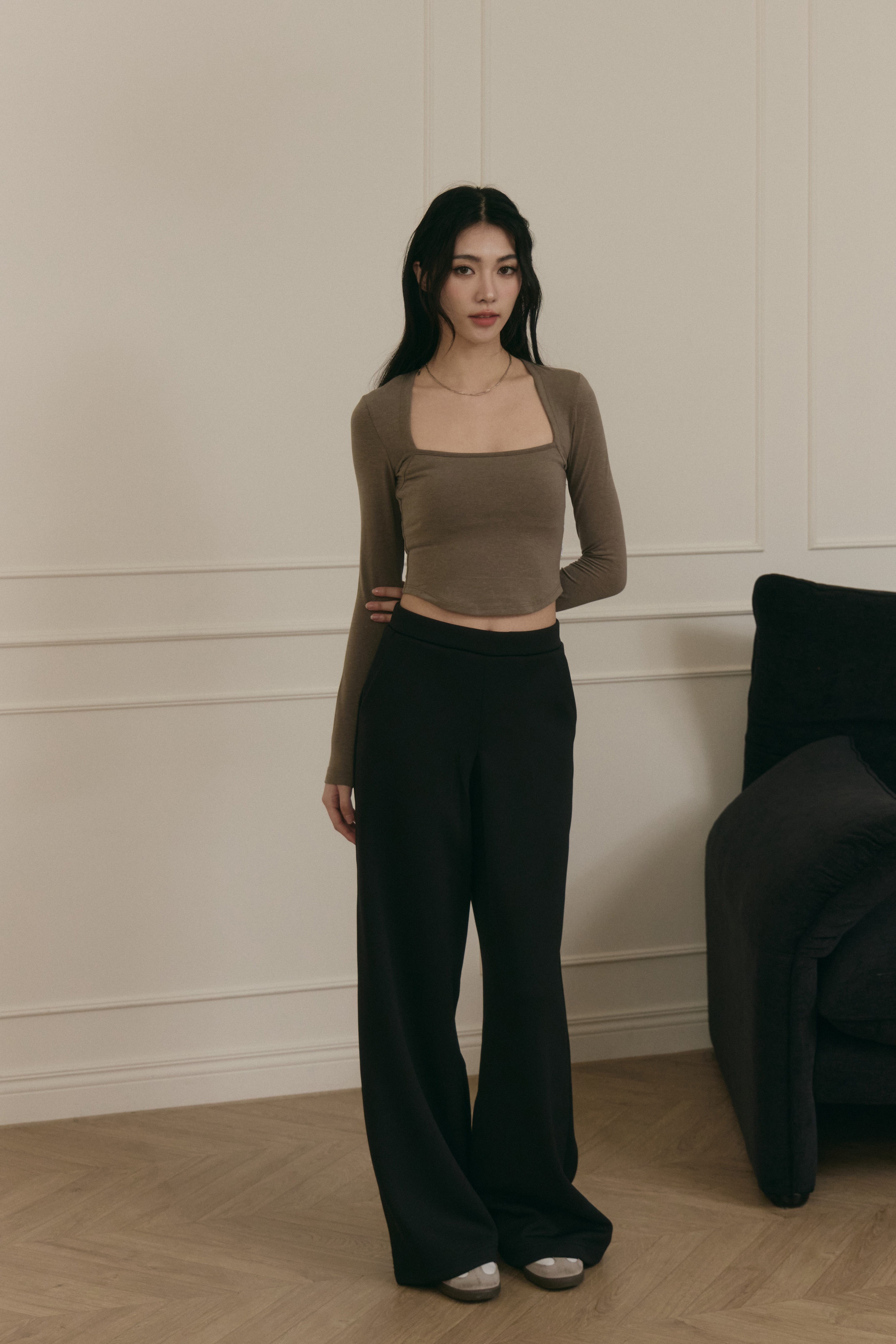 坎肩BRA TOP上衣- 咖啡