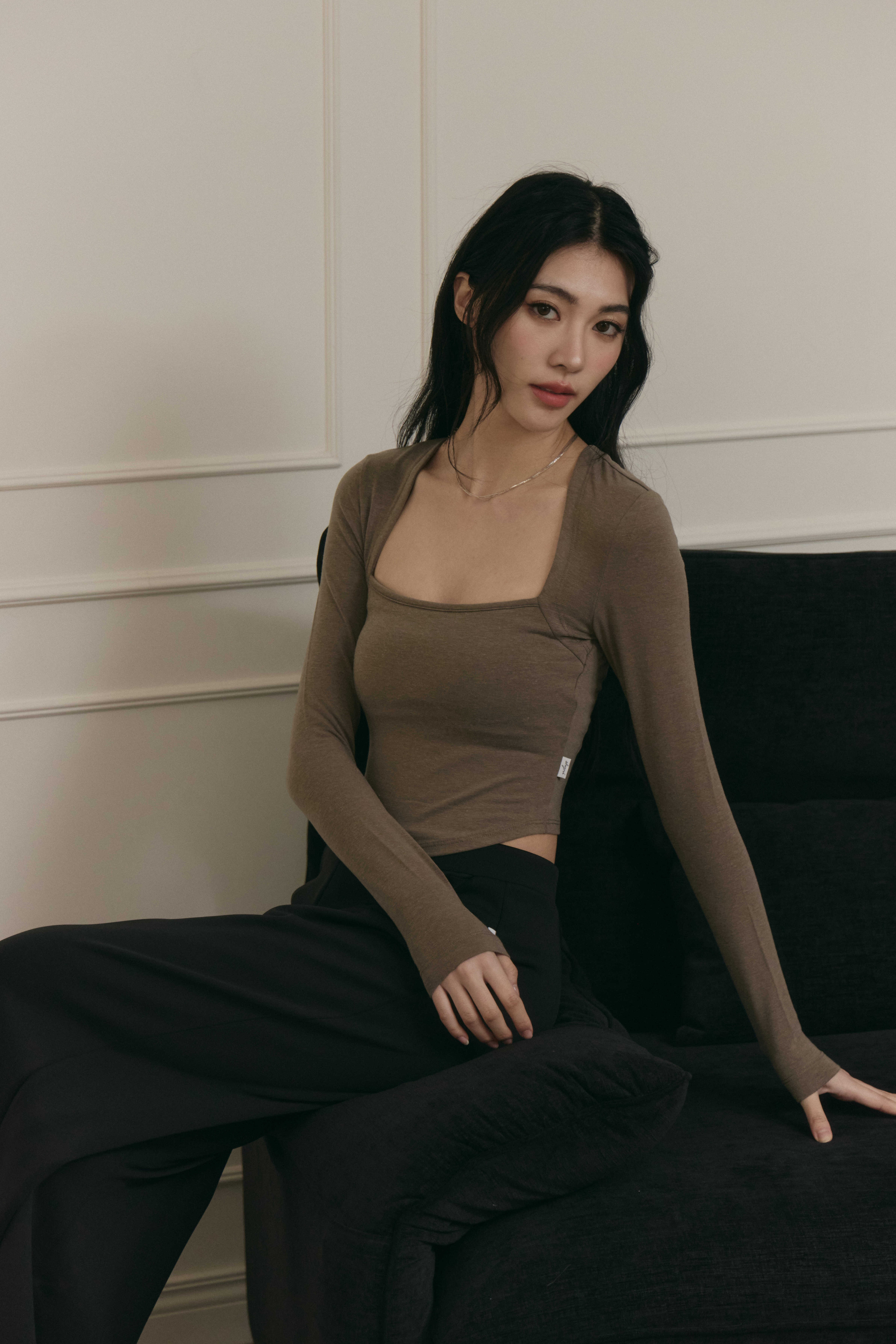 坎肩BRA TOP上衣- 咖啡