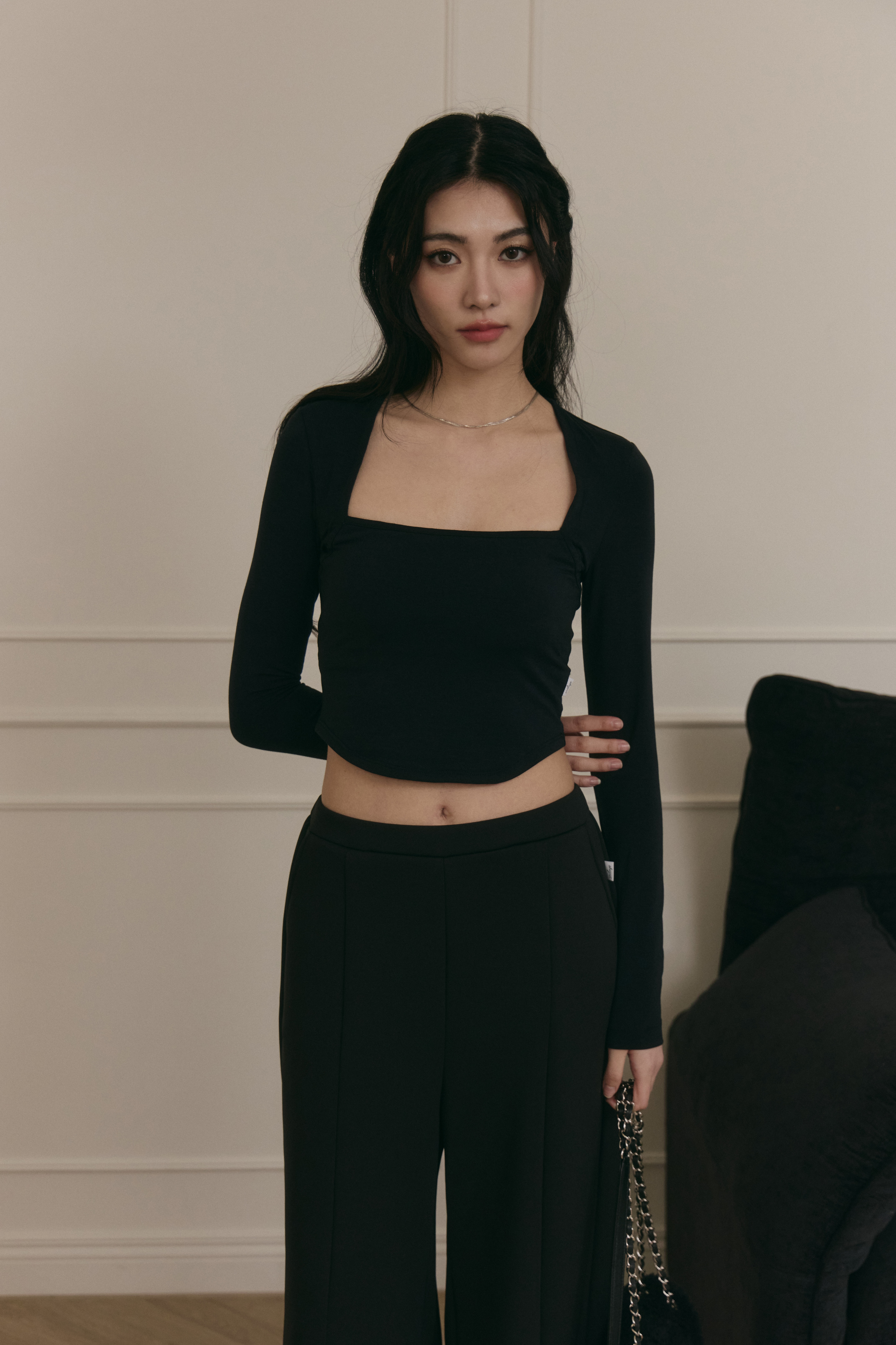 坎肩BRA TOP上衣- 黑