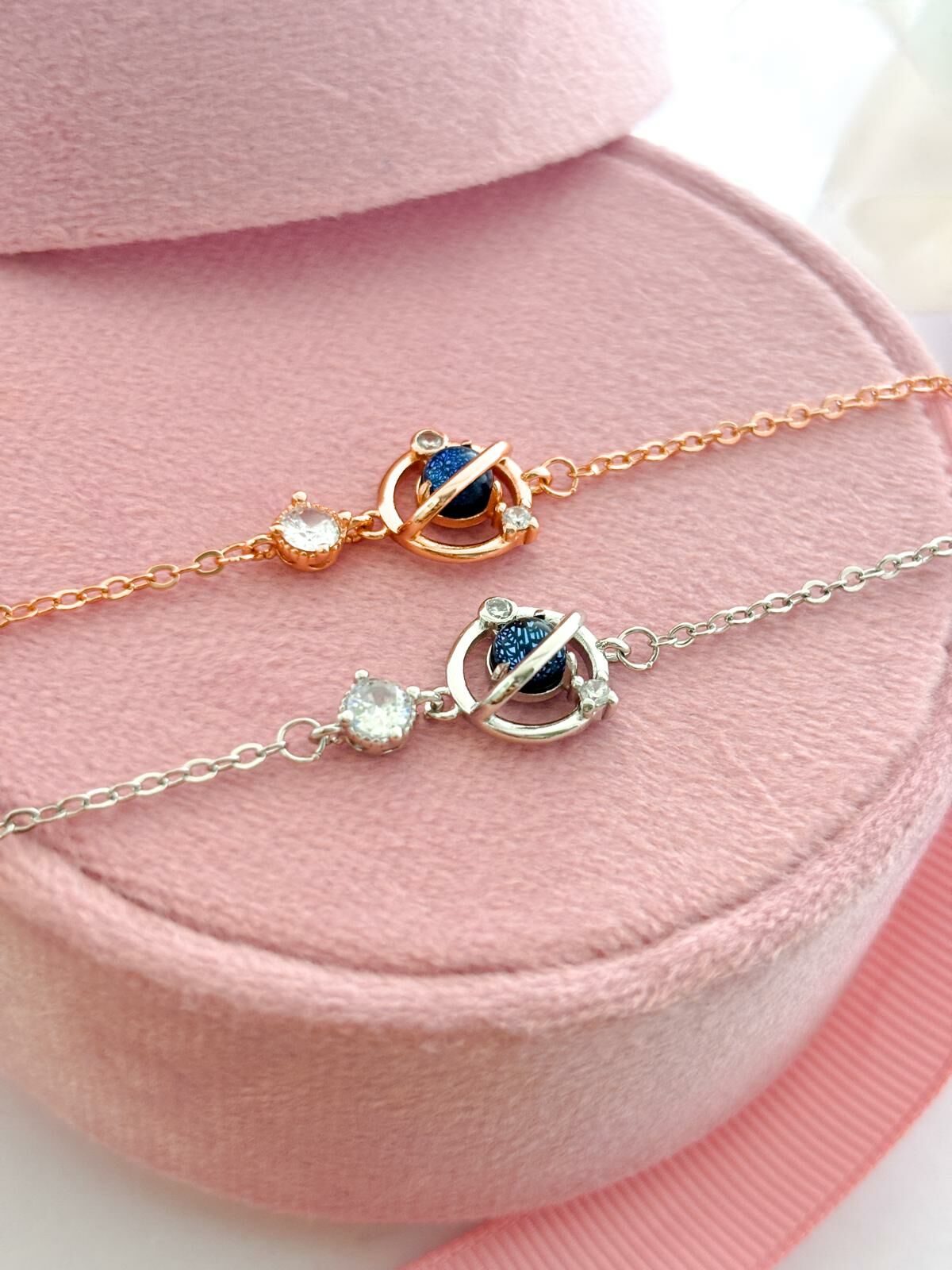 「如膠似漆」情侶手繩 | S925純銀和鍍銀 | 免費刻字