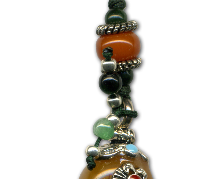 鹿港窯精品｜手工黃玉銀飾掛飾・招財好運傳家之選