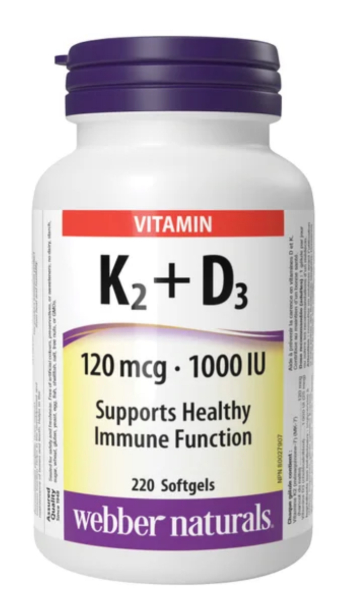 加姐 Webber Naturals K2D3 220粒 *滿$899包京東送貨上門* CC185