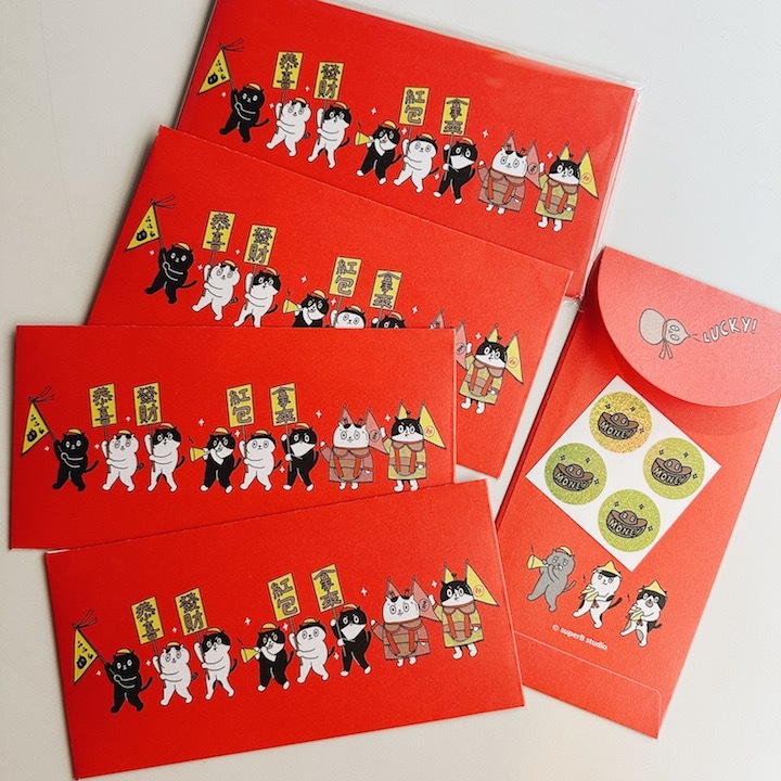 喵喵進香團 4入紅包袋｜superB studio