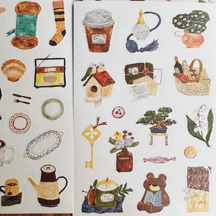 日常雜貨2 貼紙包 9枚入｜OURS 森林好朋友