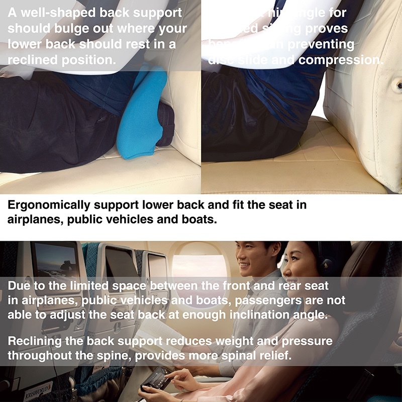 便攜記憶海綿腰墊 (藍色)  EN-1102033