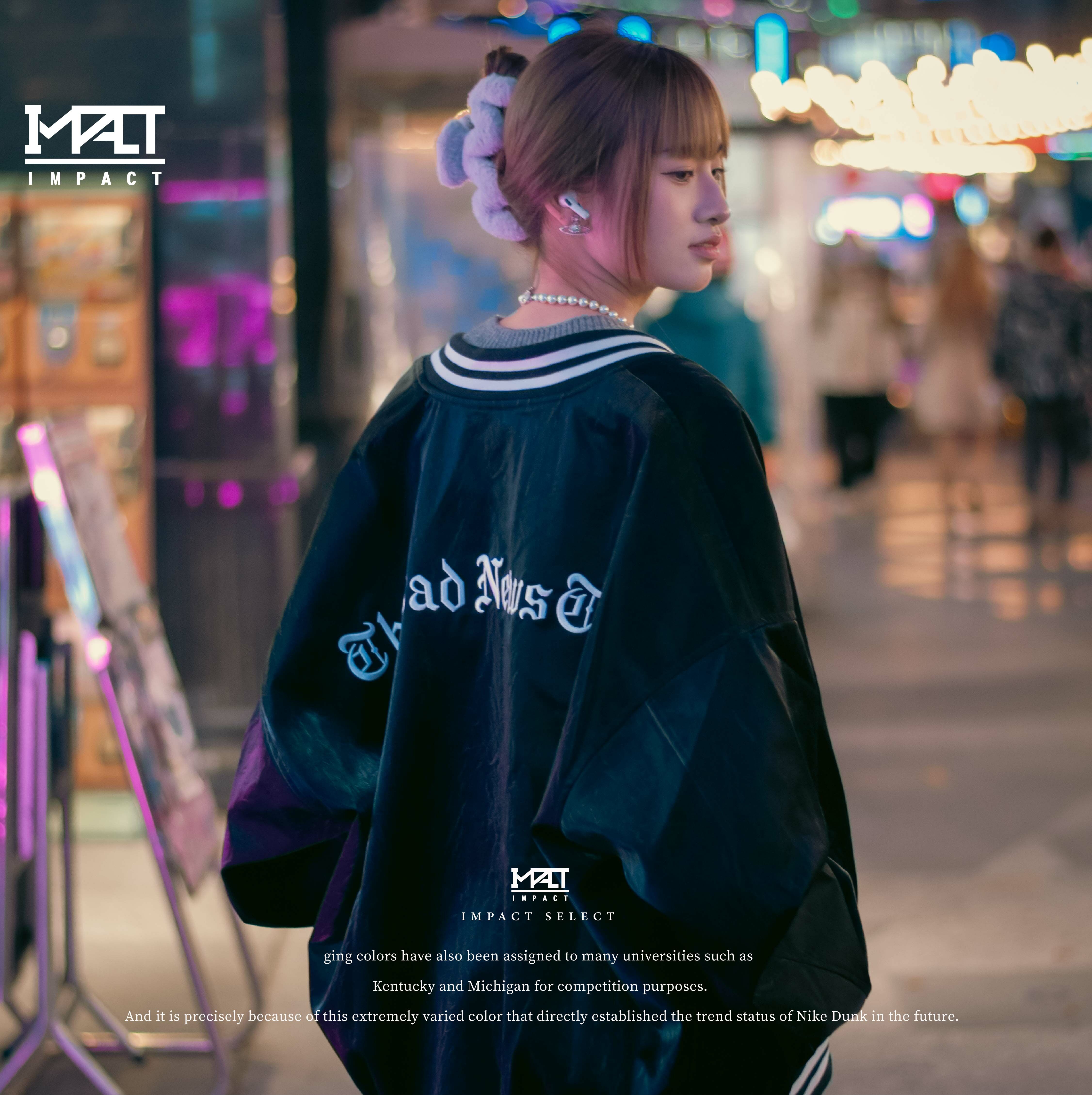 【哥德風棒球外套】黑色 歌德字 刺繡 皮革 棒球外套 拼接 夾克 98248