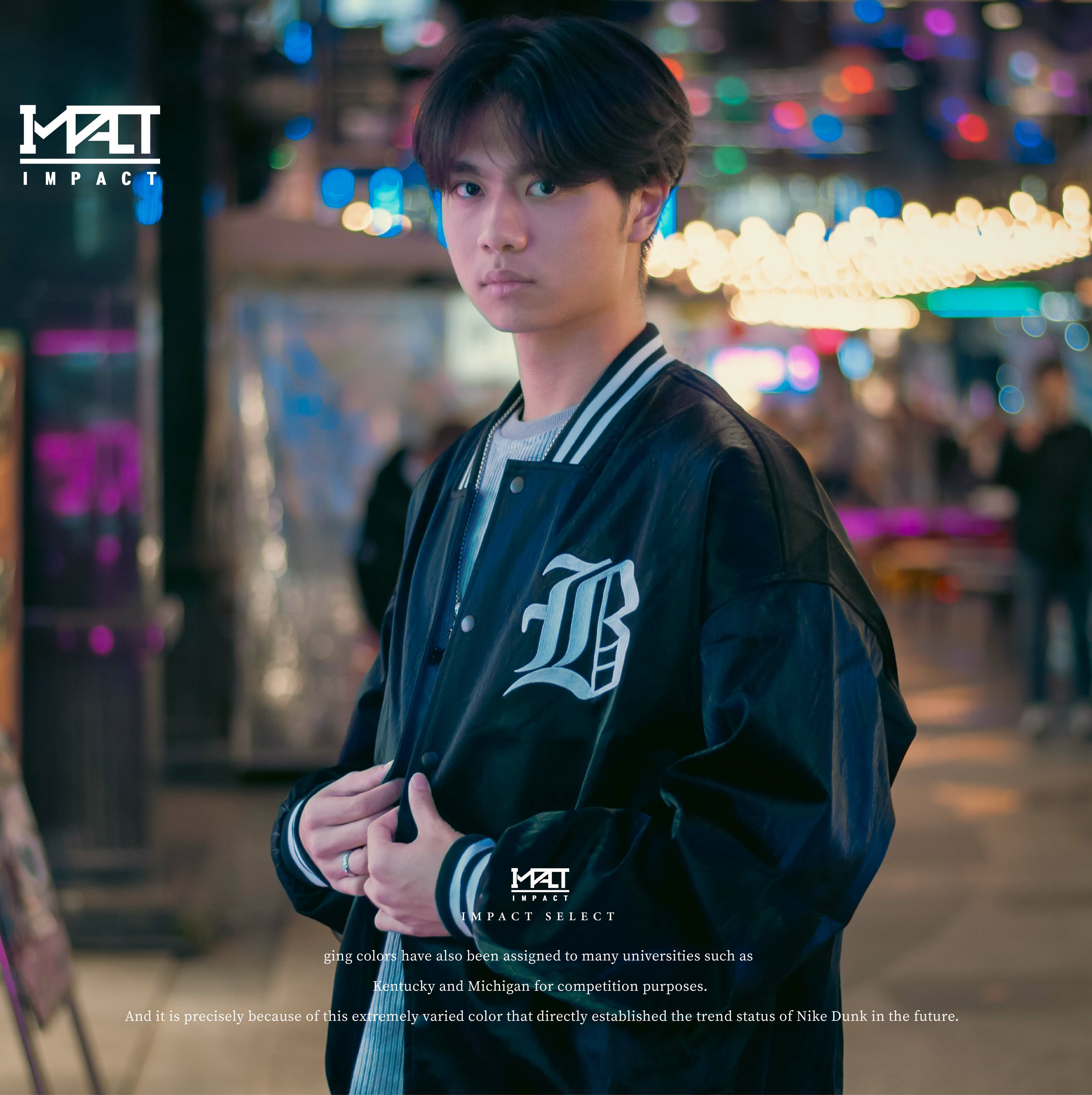 【哥德風棒球外套】黑色 歌德字 刺繡 皮革 棒球外套 拼接 夾克 98248