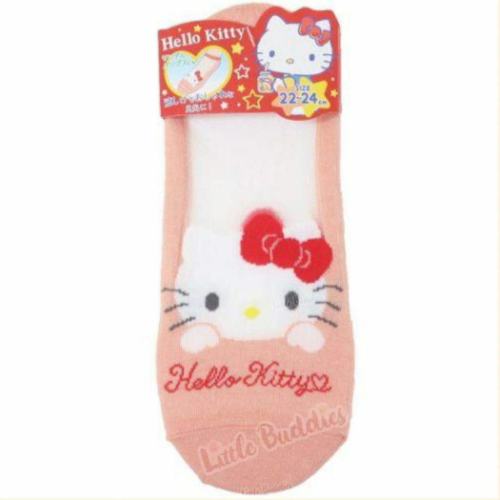 日版 Sanrio 棉+網紗半透船襪