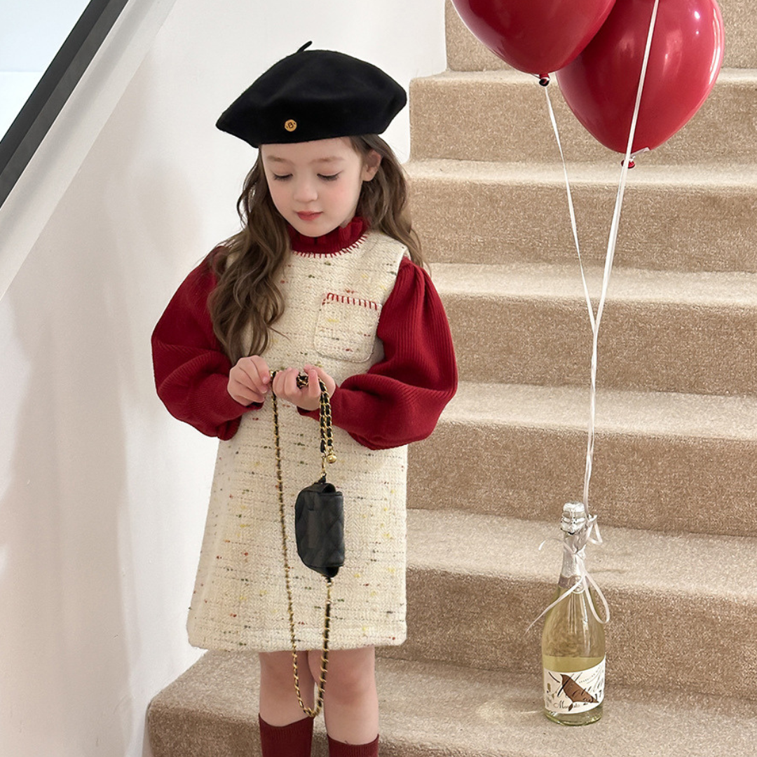 🧧暖冬小淑女毛呢洋裝