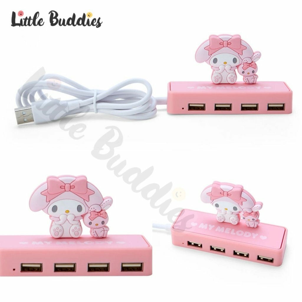 日版 Sanrio 纖巧坐坐公仔USB分線器