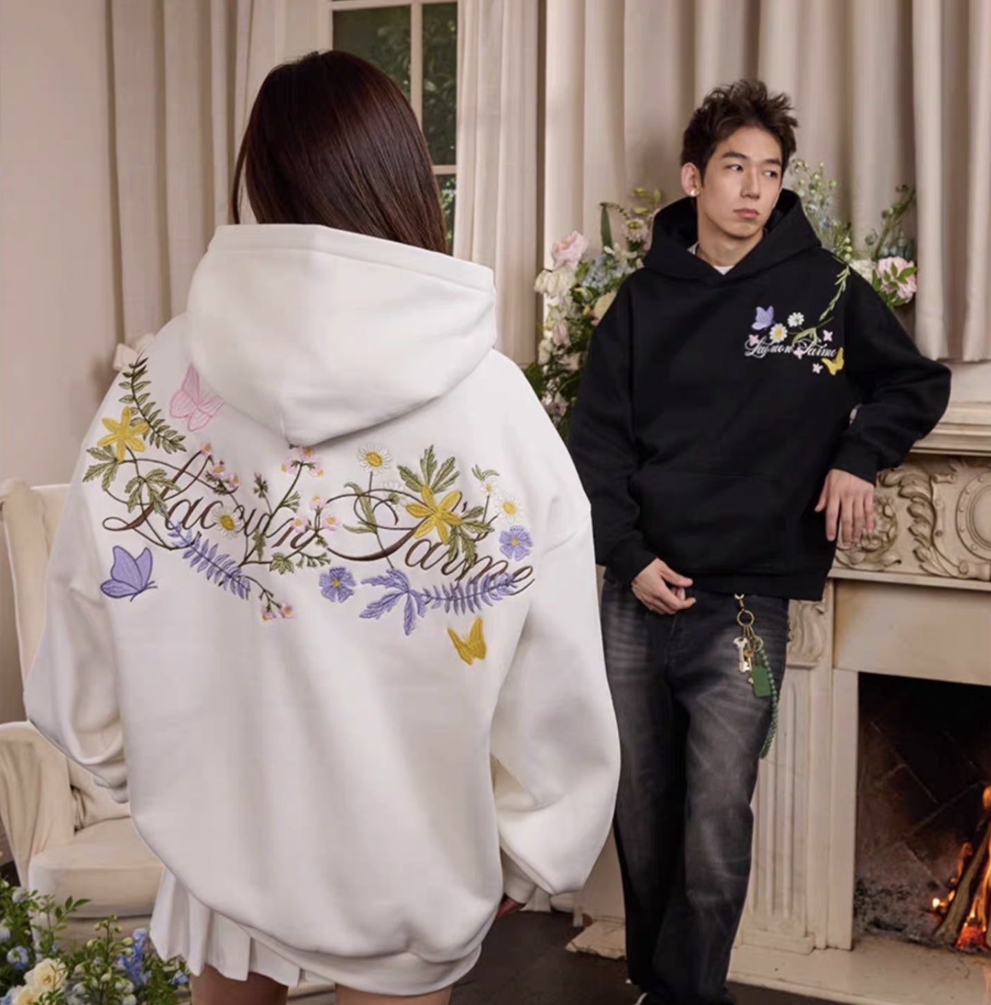 harsh and cruel 2025SS 彩色 繽紛 花卉 刺繡 帽T