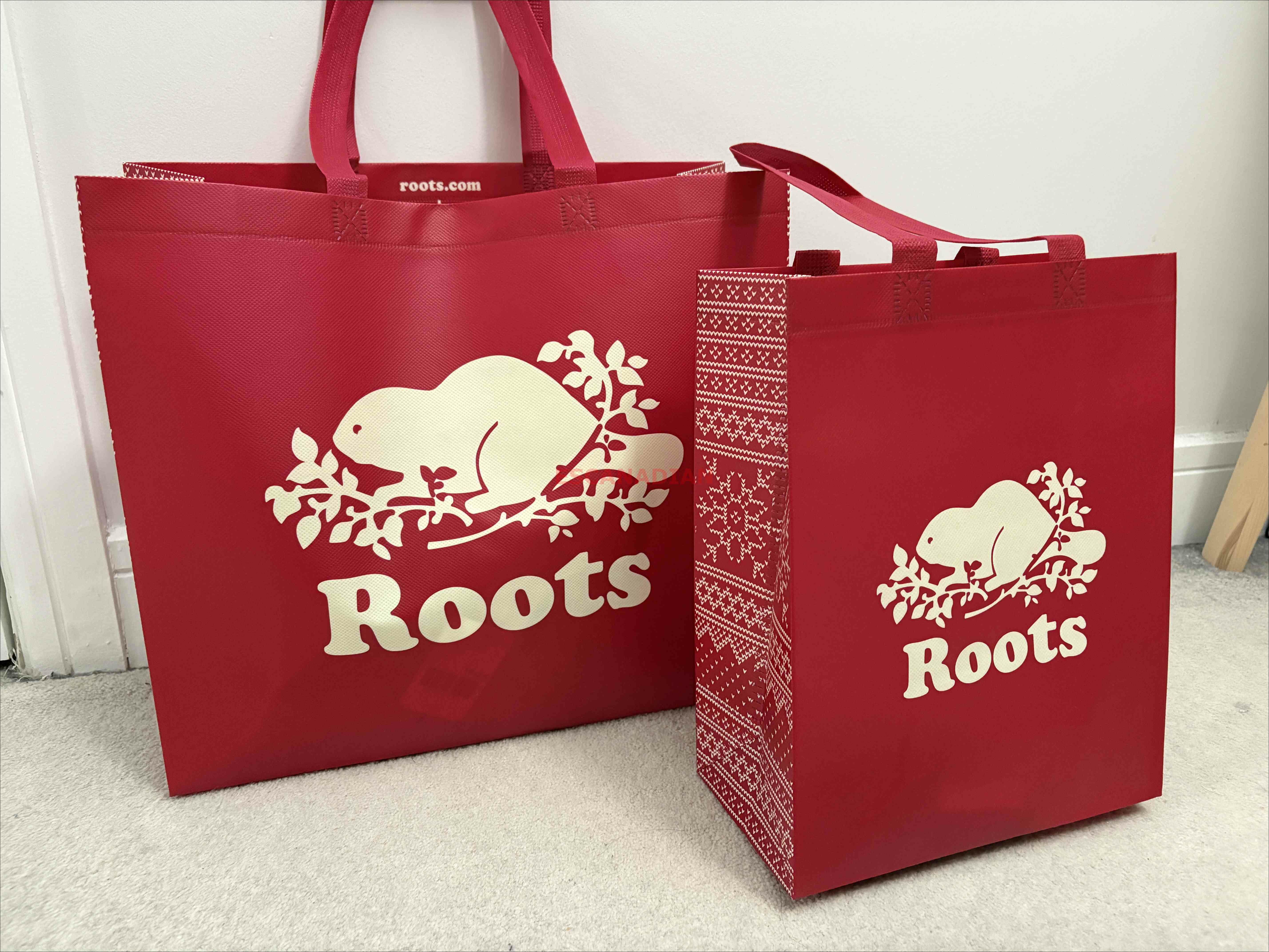ROOTS 冬季限定 環保購物袋 (2個尺寸)