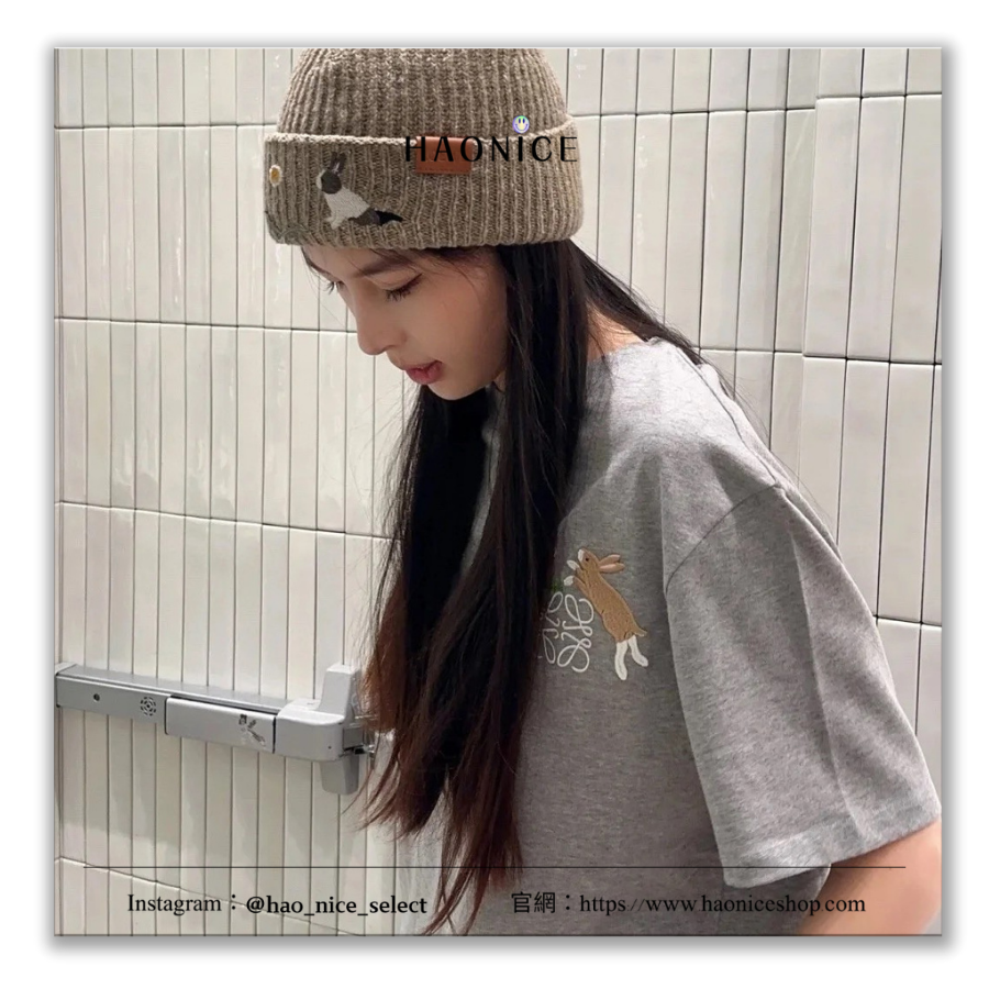 【HAO NICE】上海經銷商🇪🇸西班牙精品 Loewe x Suna 聯名🔥刺繡兔兔短袖 短T 稚嫩感