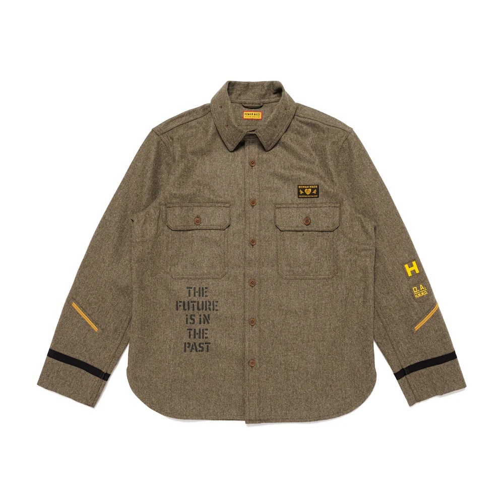HUMAN MADE SERVICE SHIRT - OLIVE PRE ORDER ITEM (預訂中)