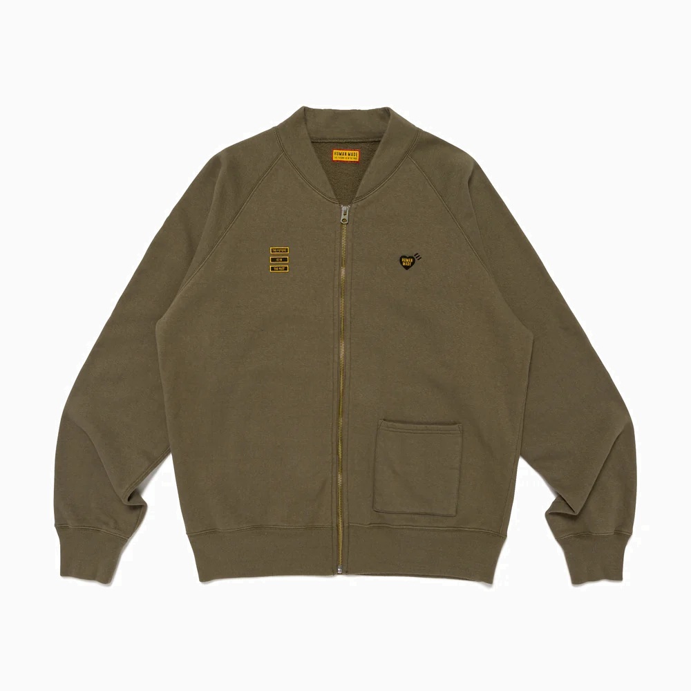HUMAN MADE 2025 SWEAT CARDIGAN - OLIVE PRE ORDER ITEM (預訂中)