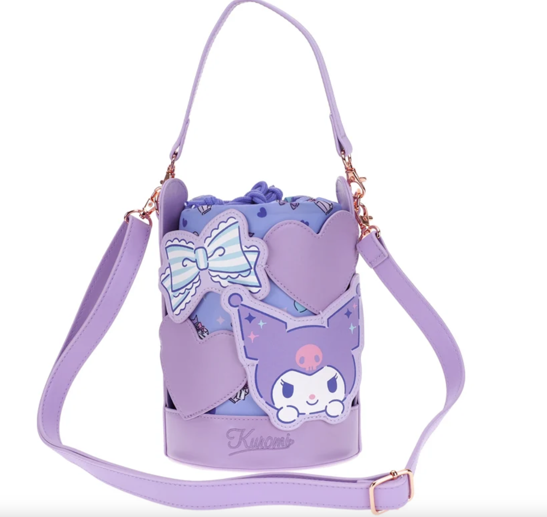 Kuromi PU 兩用單肩包連可拆卸肩帶 9-8411-2