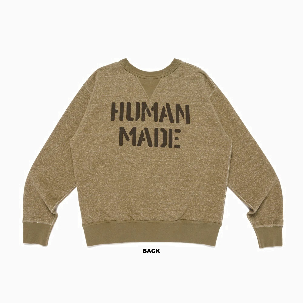 HUMAN MADE 2025 MILITARY SWEATSHIRT SERVICE - OLIVE PRE ORDER ITEM (預訂中)