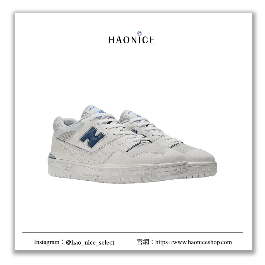 【HAO NICE】IU同款💗New Balance 550經典logo復古做舊滑板鞋 運動鞋 機能風
