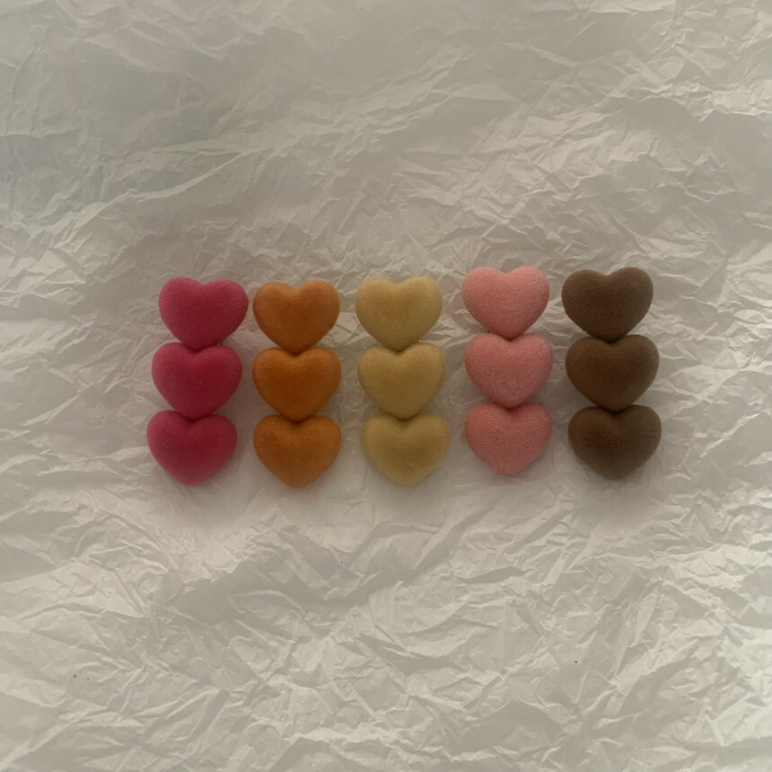 天鵝絨愛心髮夾