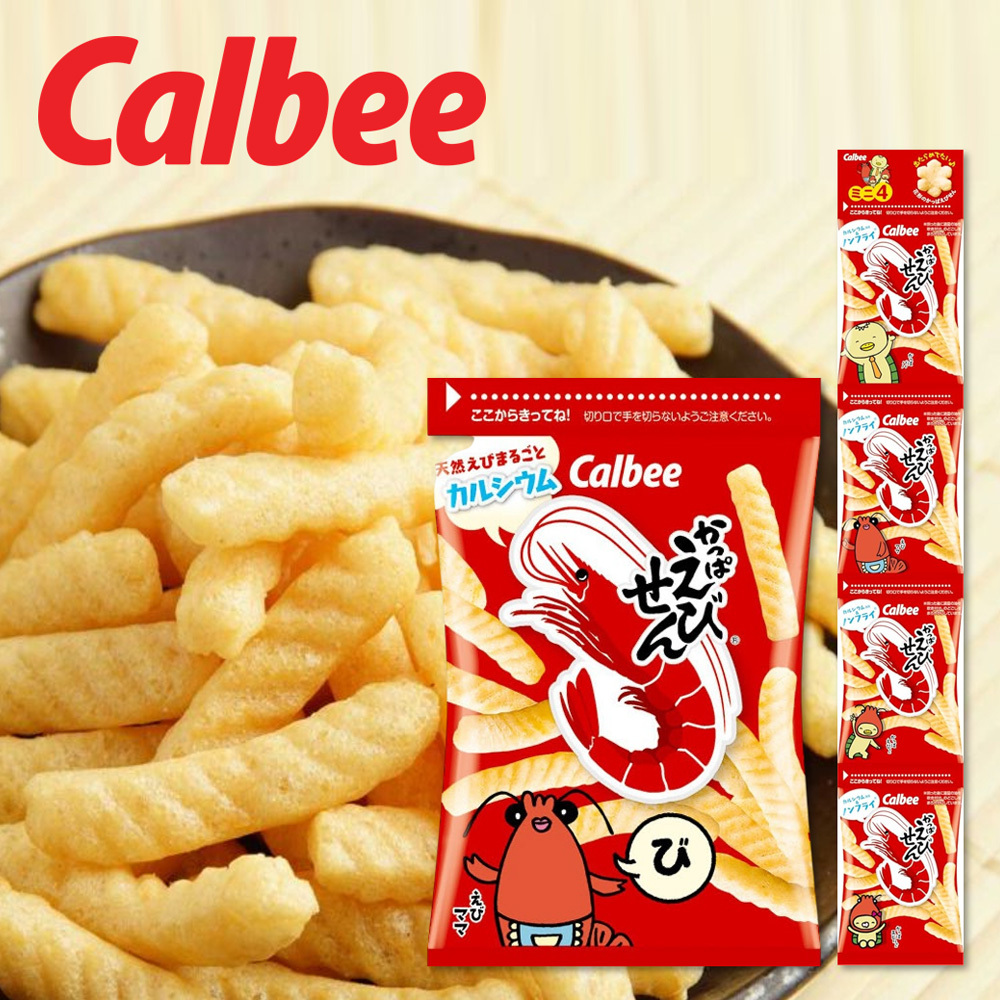 日本 CALBEE 蝦味條 餅乾 4連 48g
