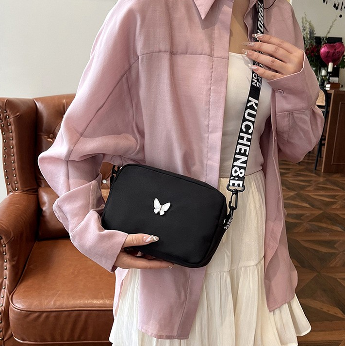 Korean-Style Nylon Fabric Versatile Butterfly Shoulder Crossbody Bag