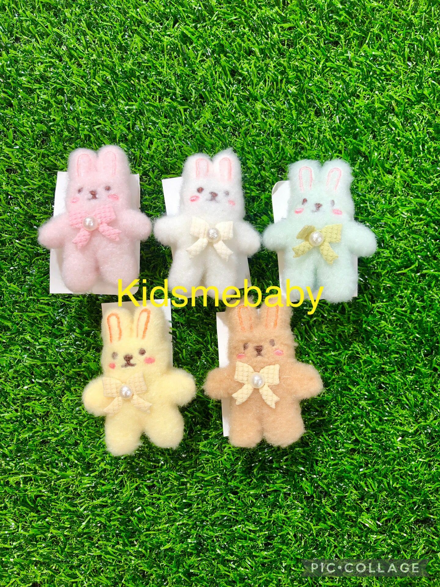 韓國制 Pika Boo 兔仔毛毛公仔鴨嘴夾