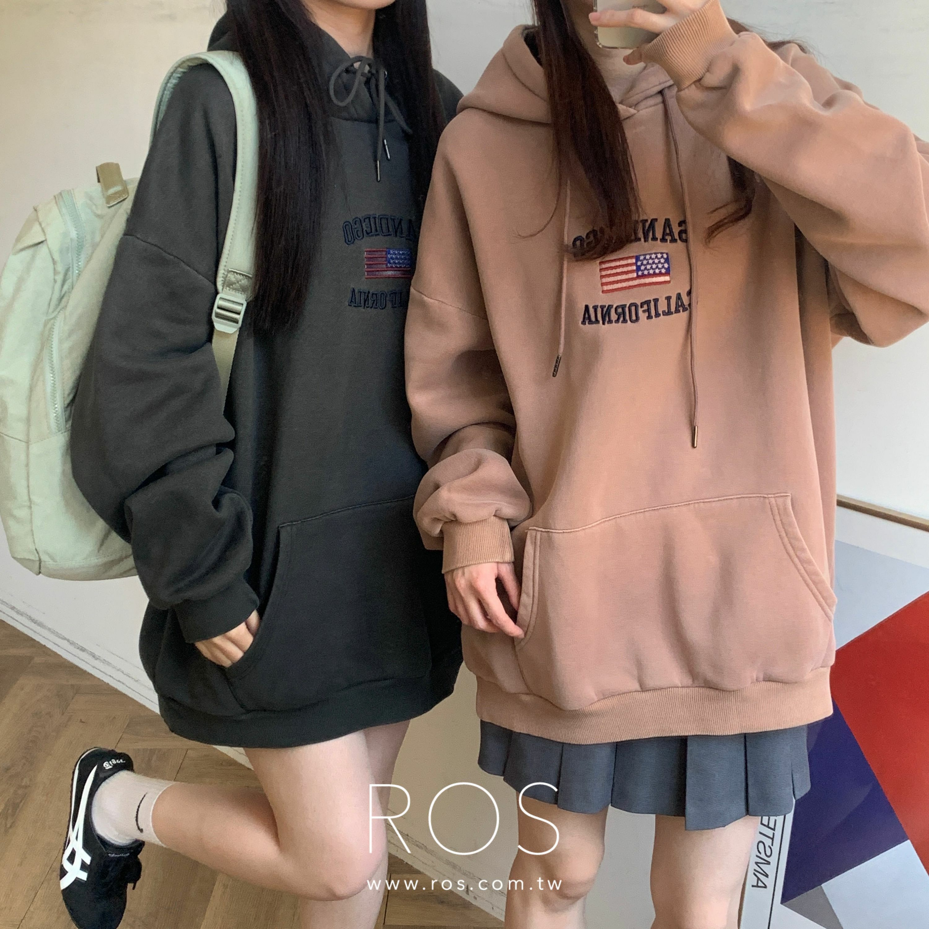 SANDIEGO國旗刺繡帽T(2colors)