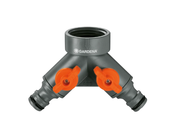 德國"GARDENA" 3/4" Y型1出2分流器(接管26.5 mm)-[938-20]