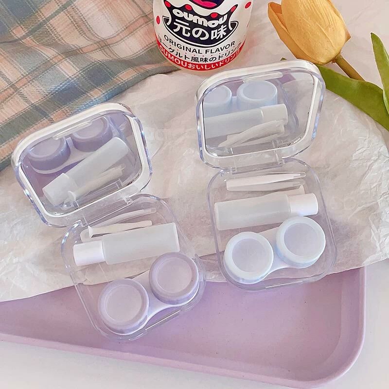 INS Style Cartoon Holographic Bear Cute Contact Lens Case